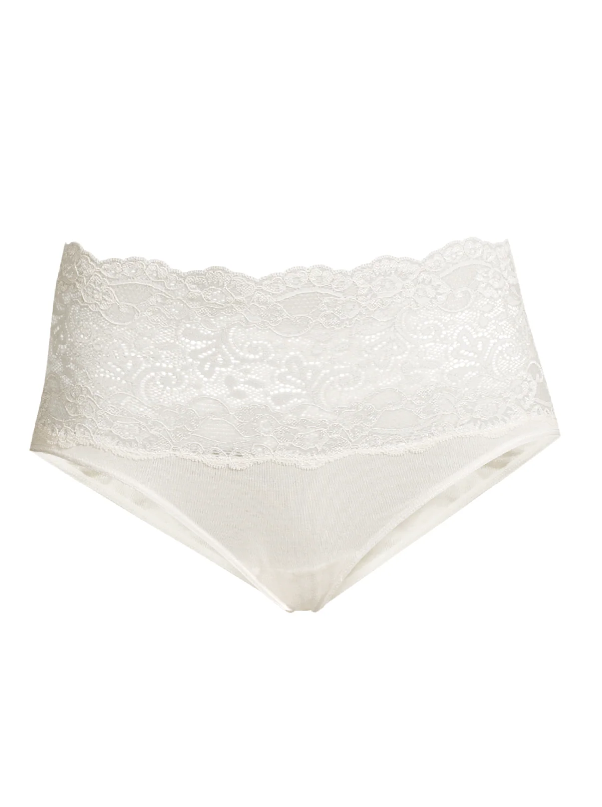 High rise Briefs in Cotton with Leavers Lace 4153 - Image 6