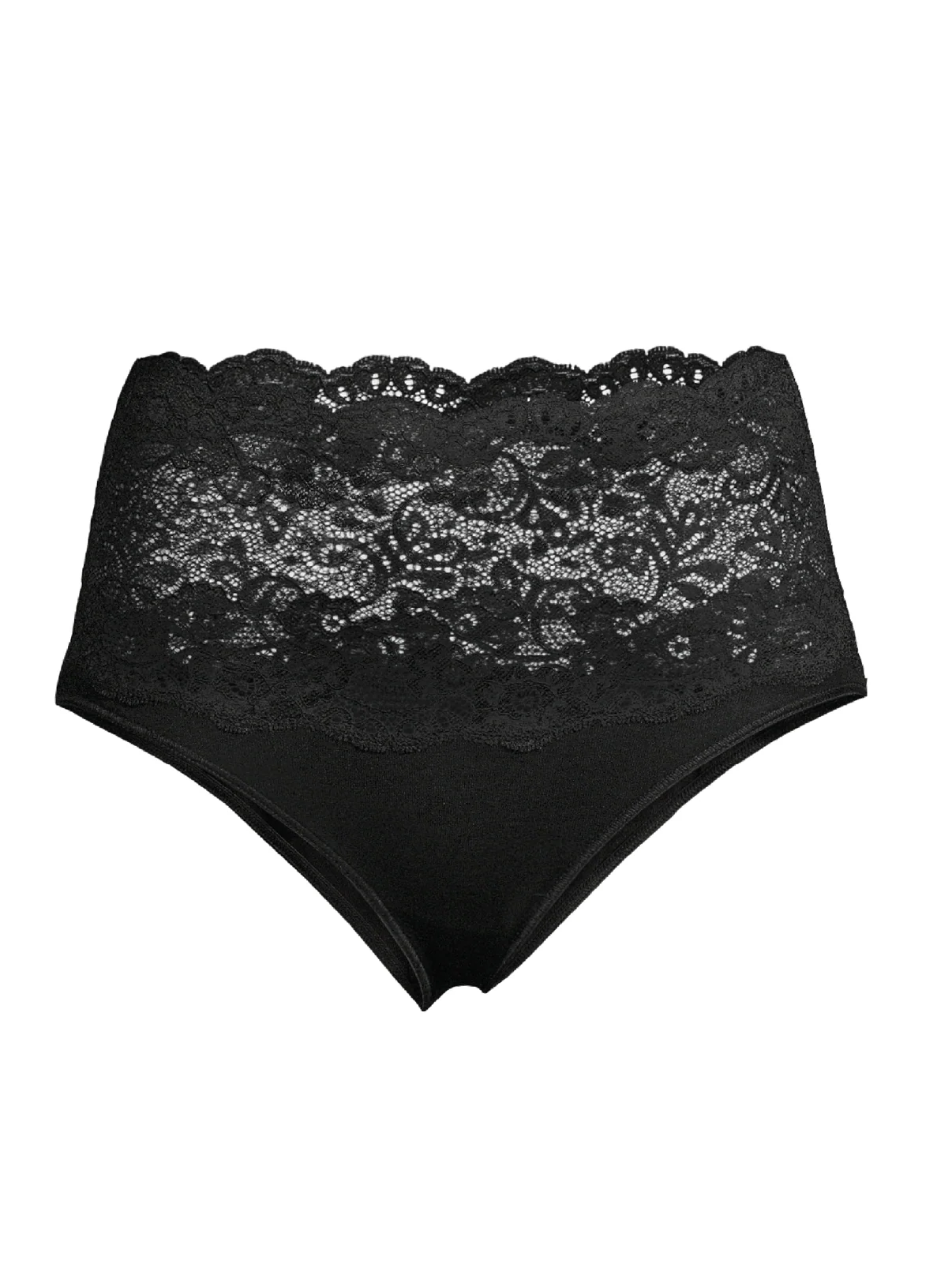 High rise Briefs in Cotton with Leavers Lace 4153 - Image 9