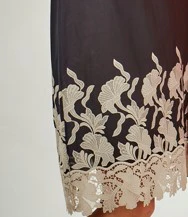 Short-sleeved Dress in Cotton with Macramé 5985 - Image 4
