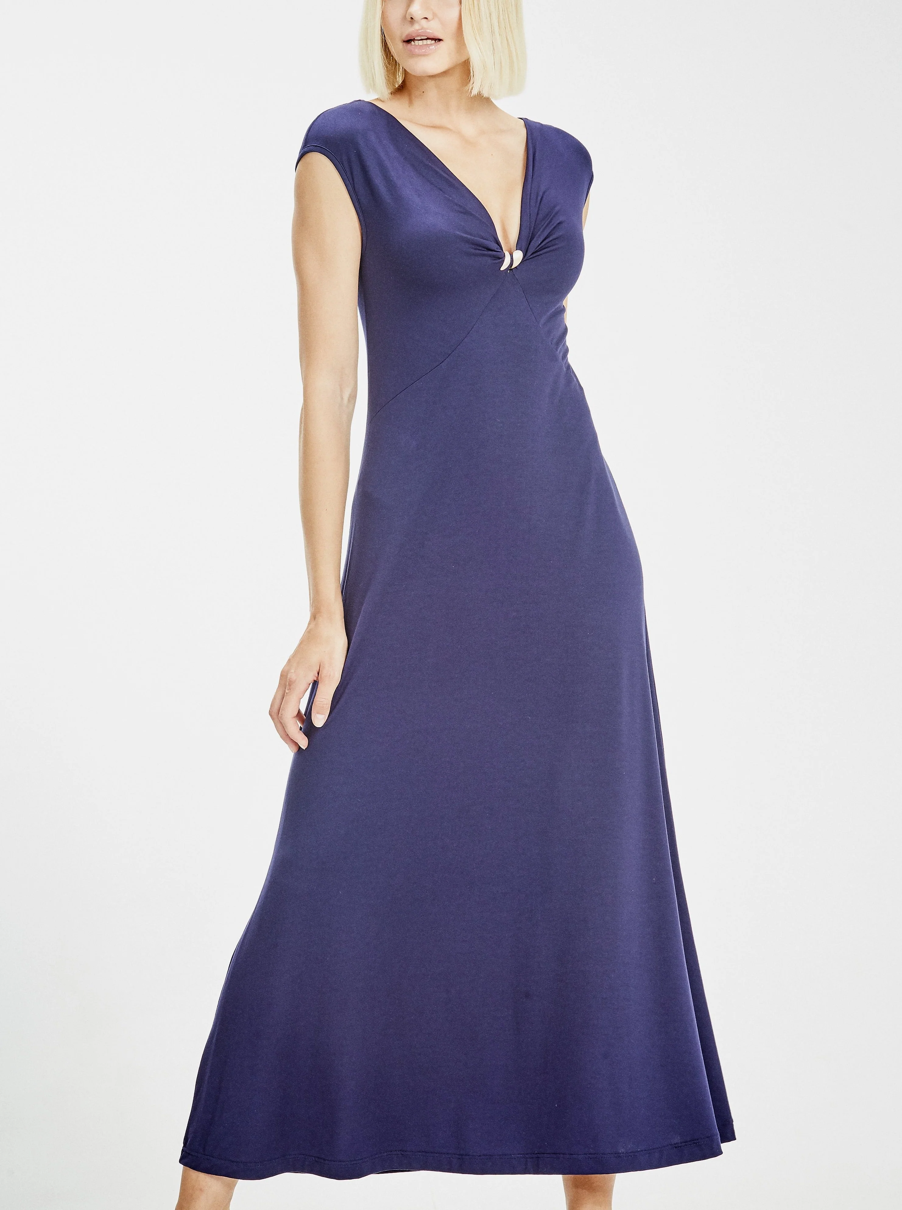 V Neck Sleeveless Maxi dress in Micromodal 1383 - Image 3