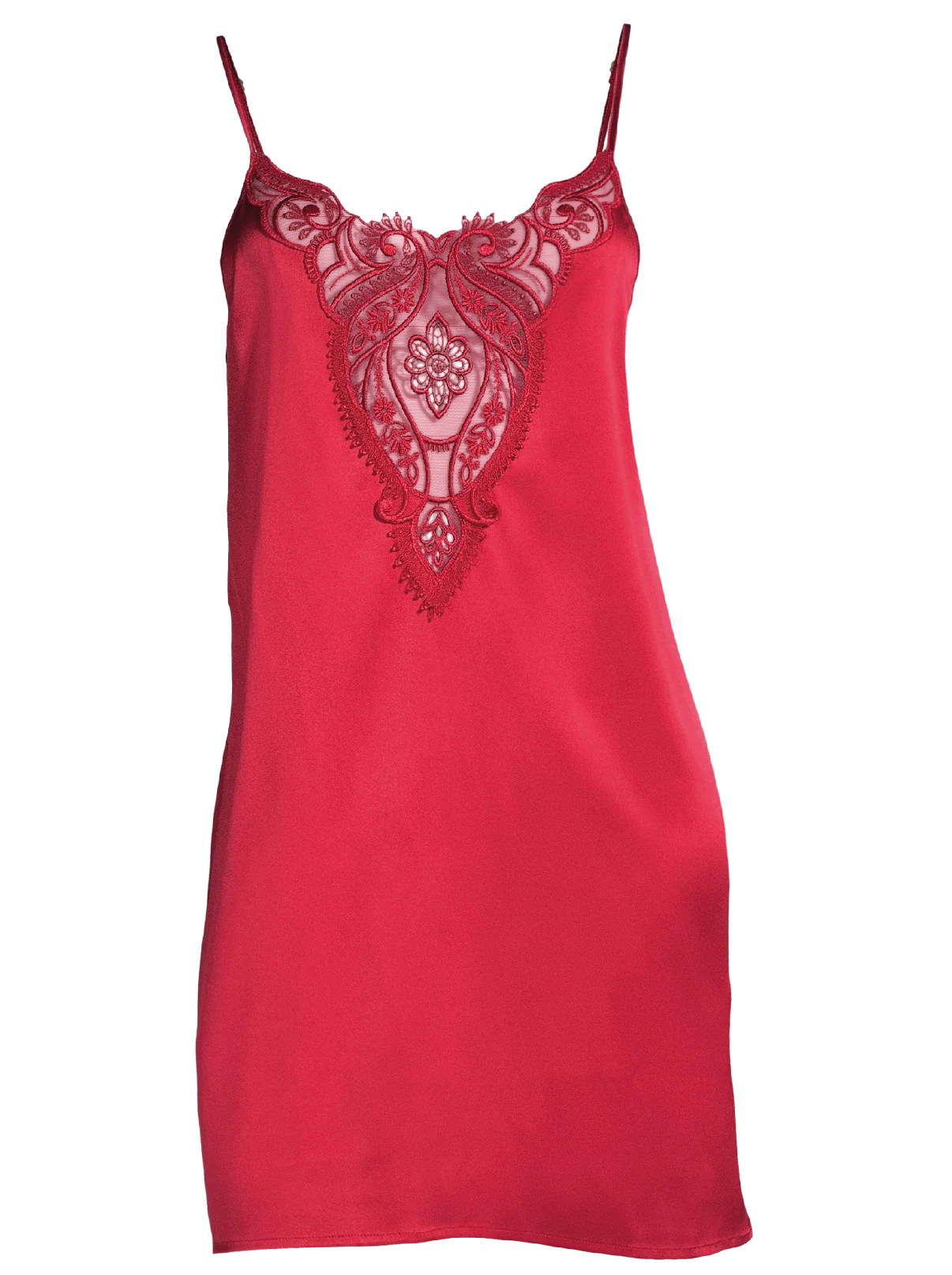 Slip dress stretch silk satin with macramè 10340 - Image 6