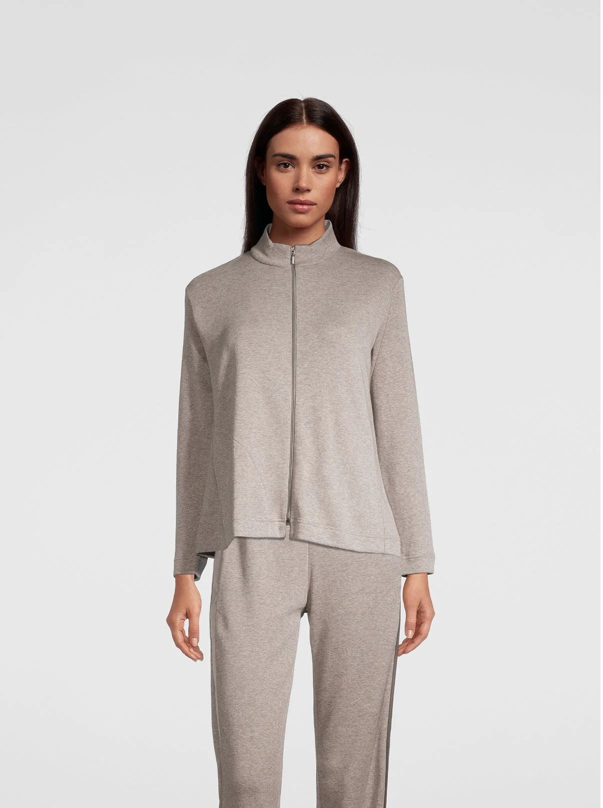 Jumper with zip in pure Makò Cotton 5901 - Image 4