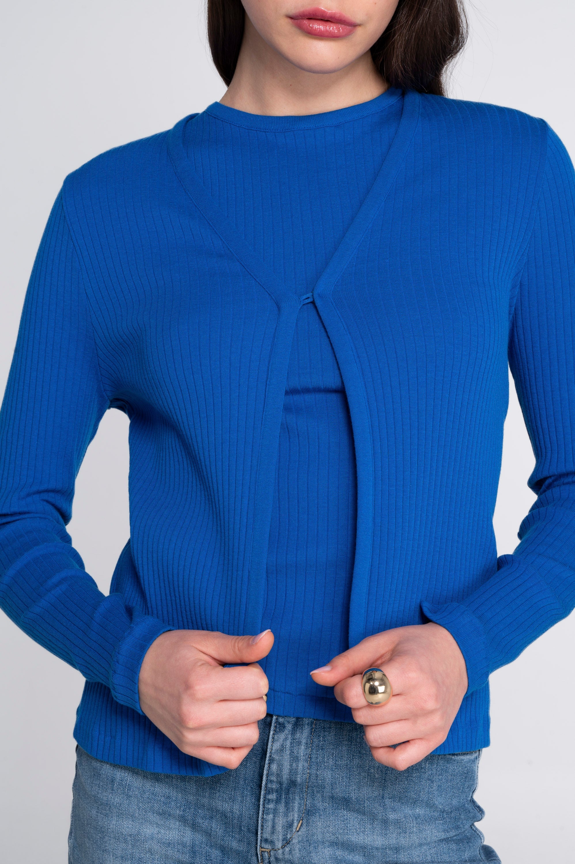 Cotton long sleeves cardigan 7564 - Image 19
