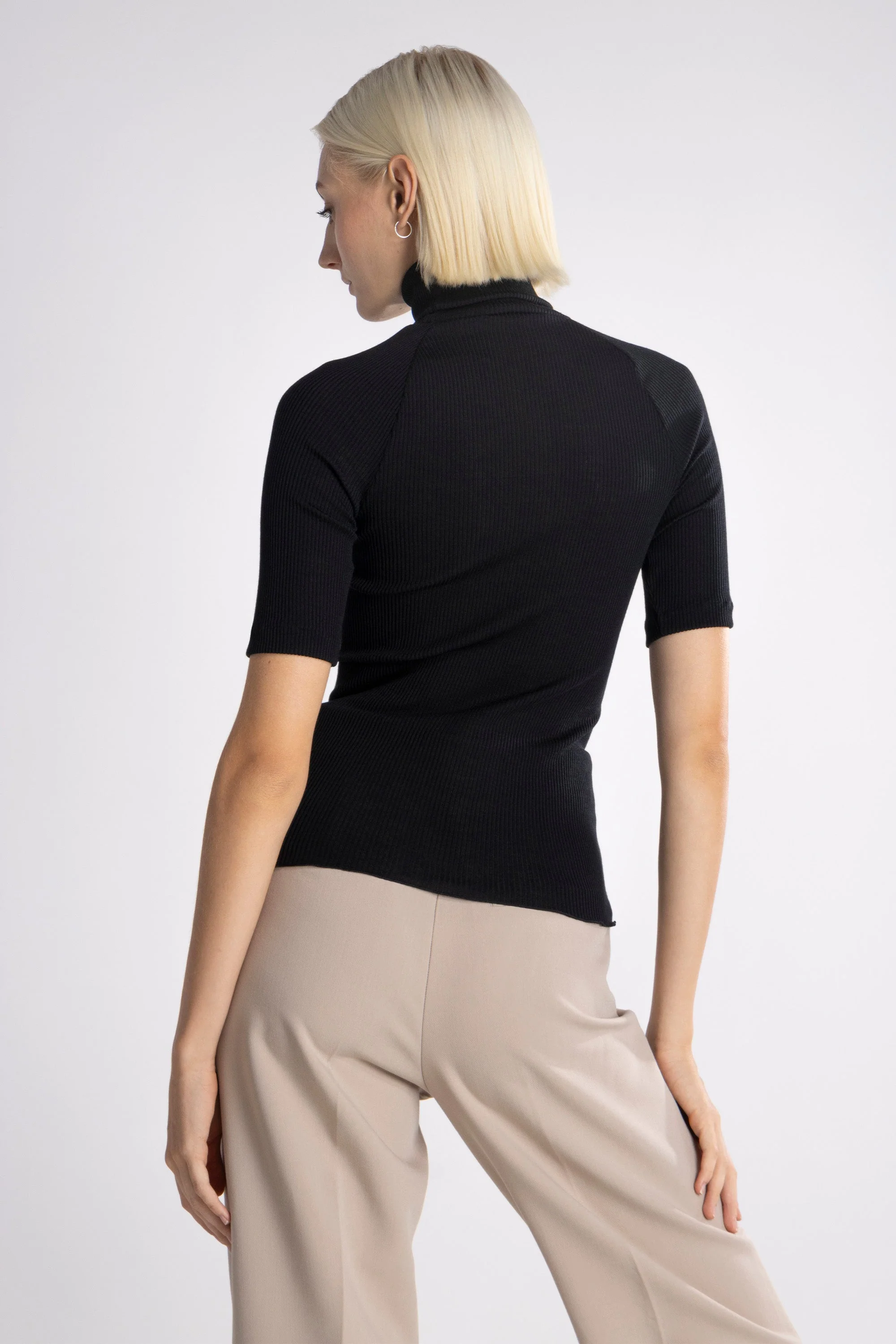 Half sleeve turtleneck Wool & Silk 3445 - Image 3