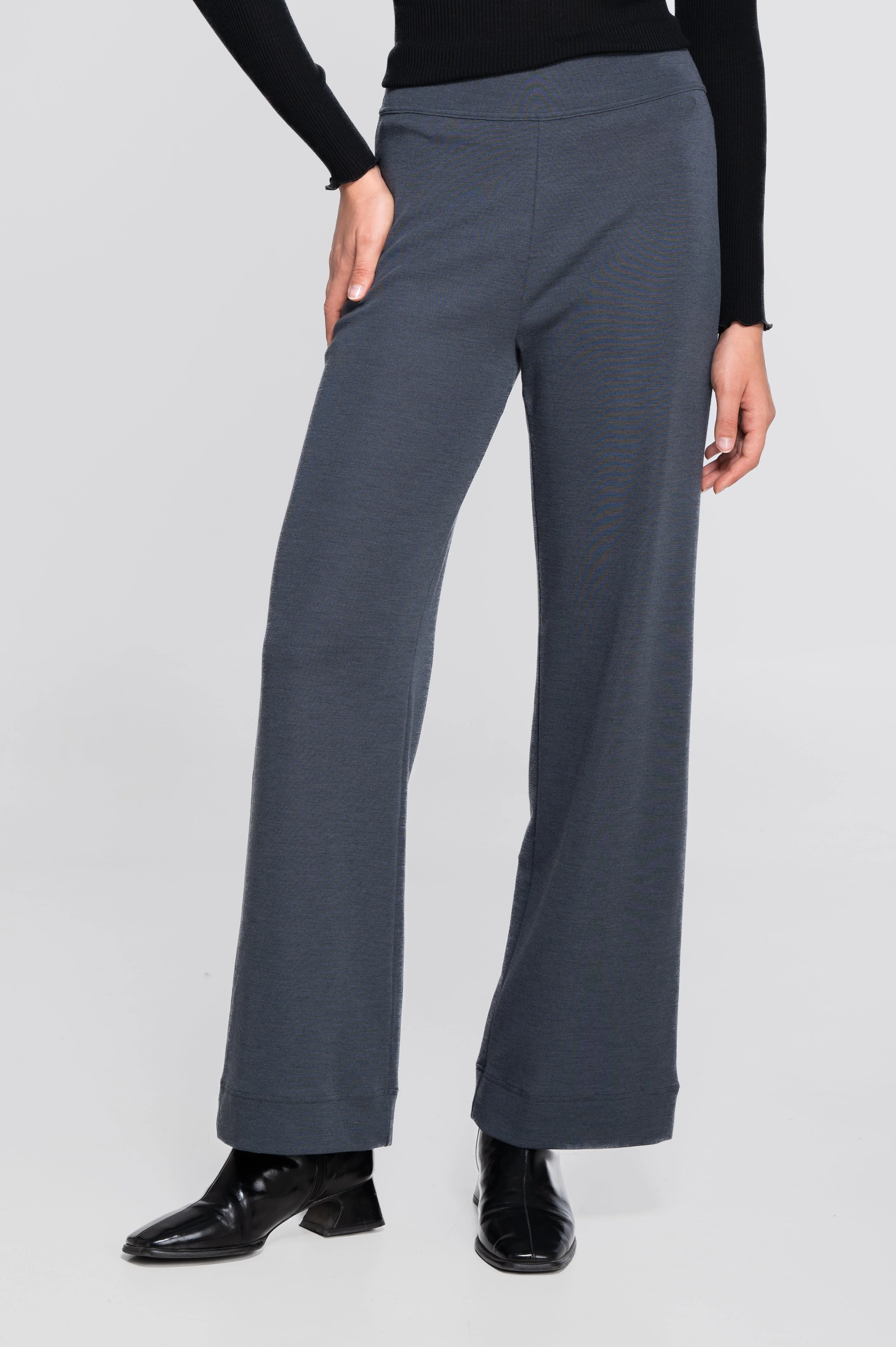 Wide-leg wool and silk trousers 5681 - Image 14