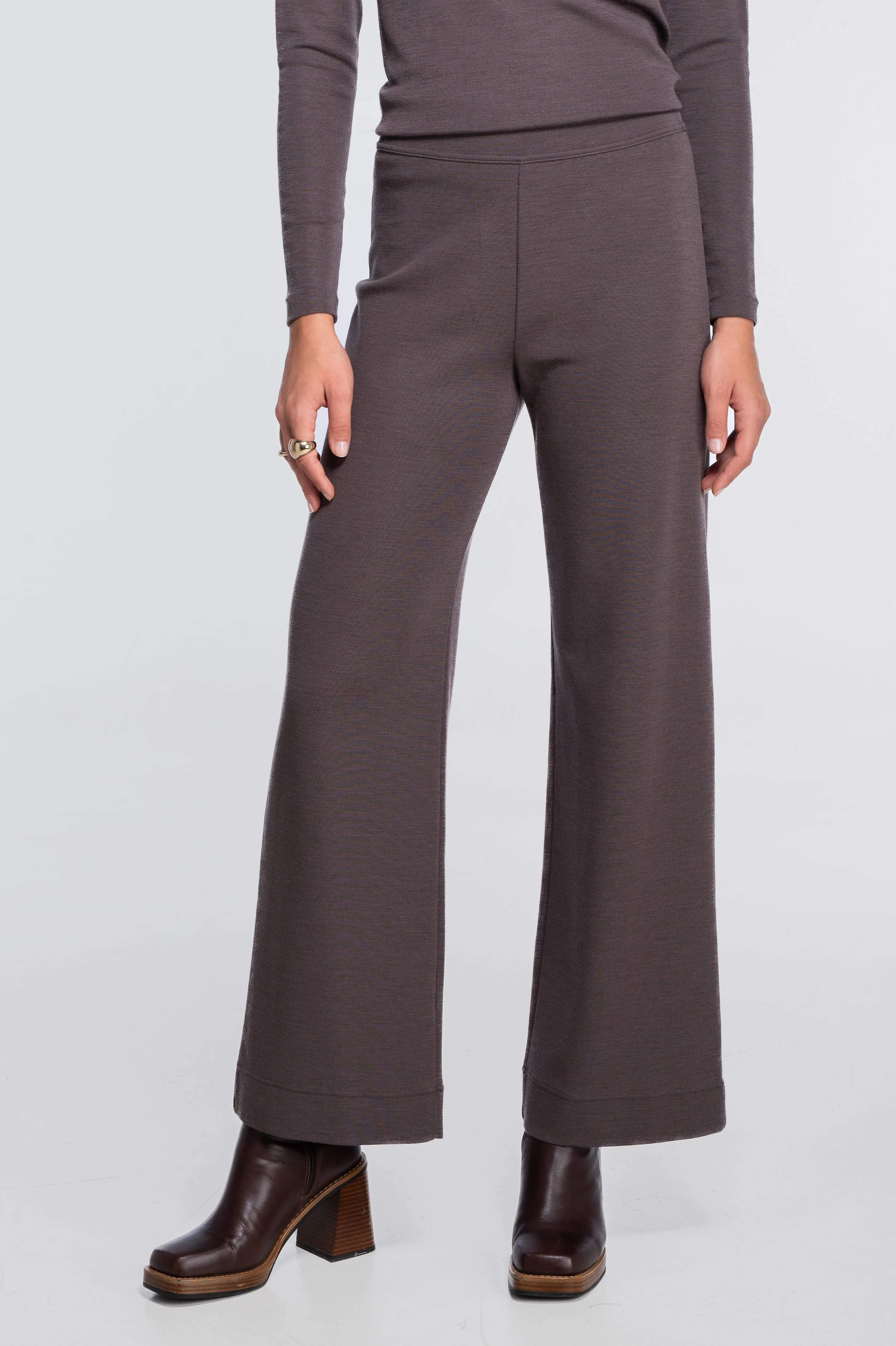 Wide-leg wool and silk trousers 5681 - Image 21