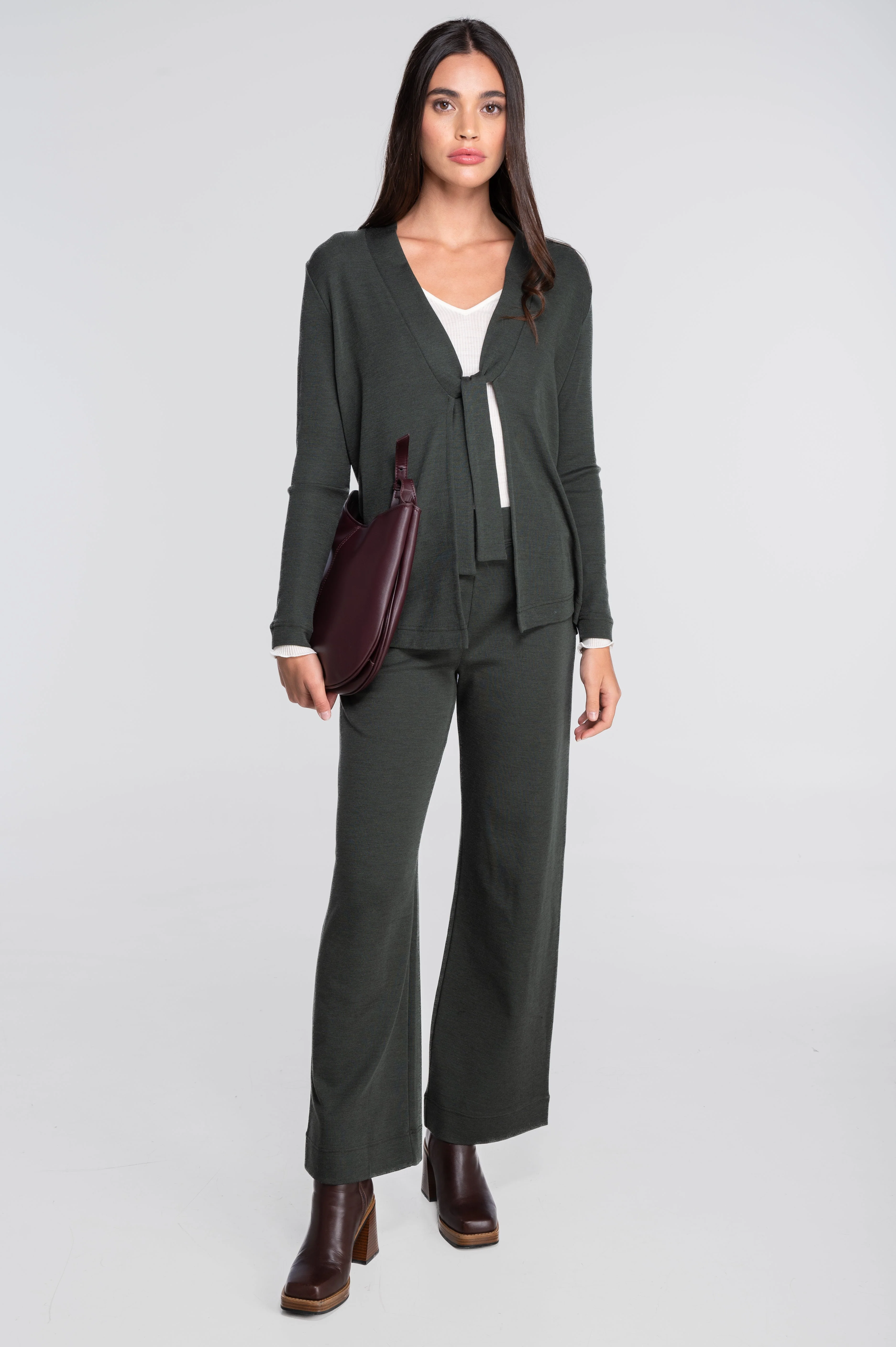 Wide-leg wool and silk trousers 5681 - Image 25
