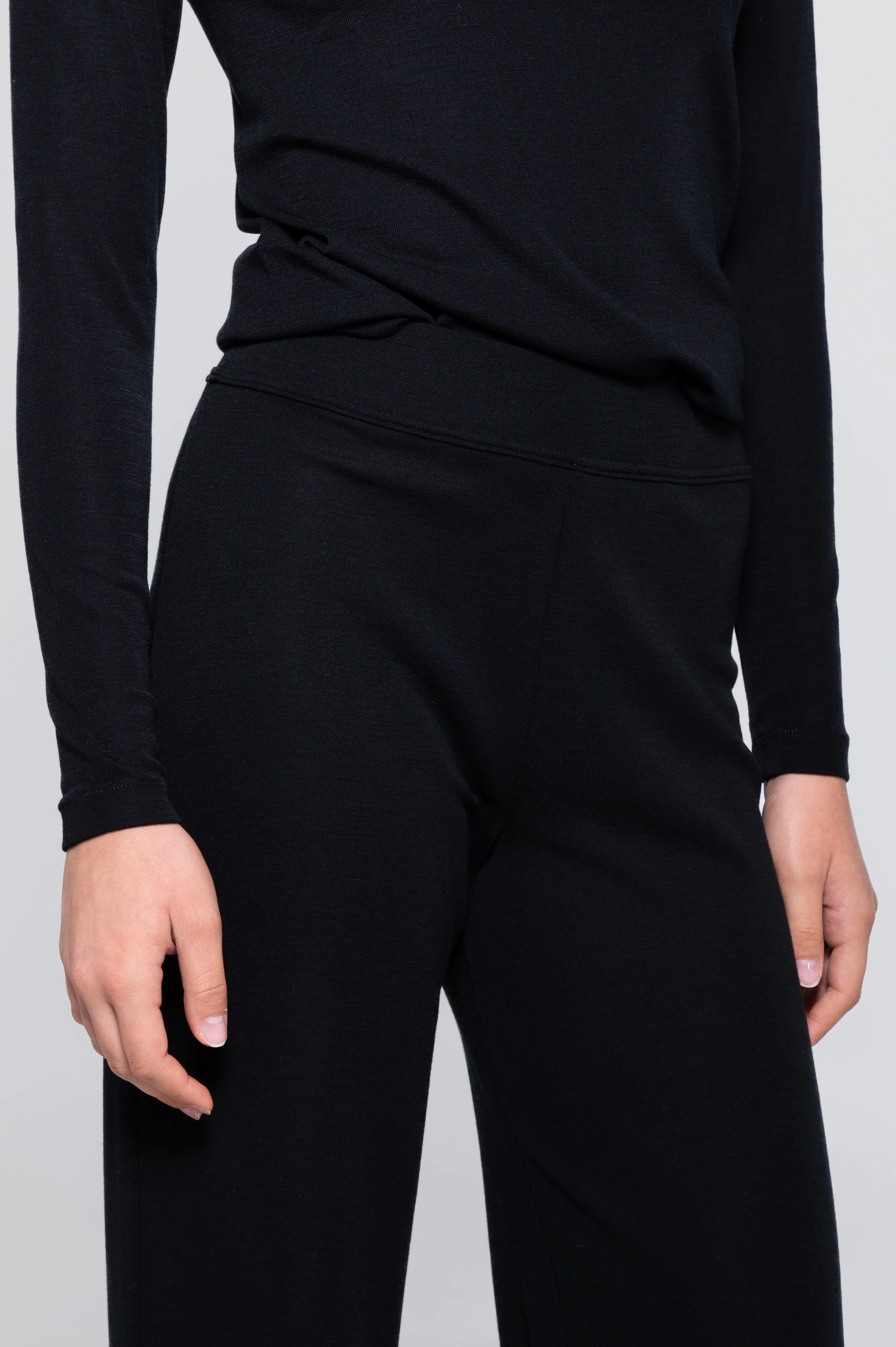 Wide-leg wool and silk trousers 5681 - Image 3