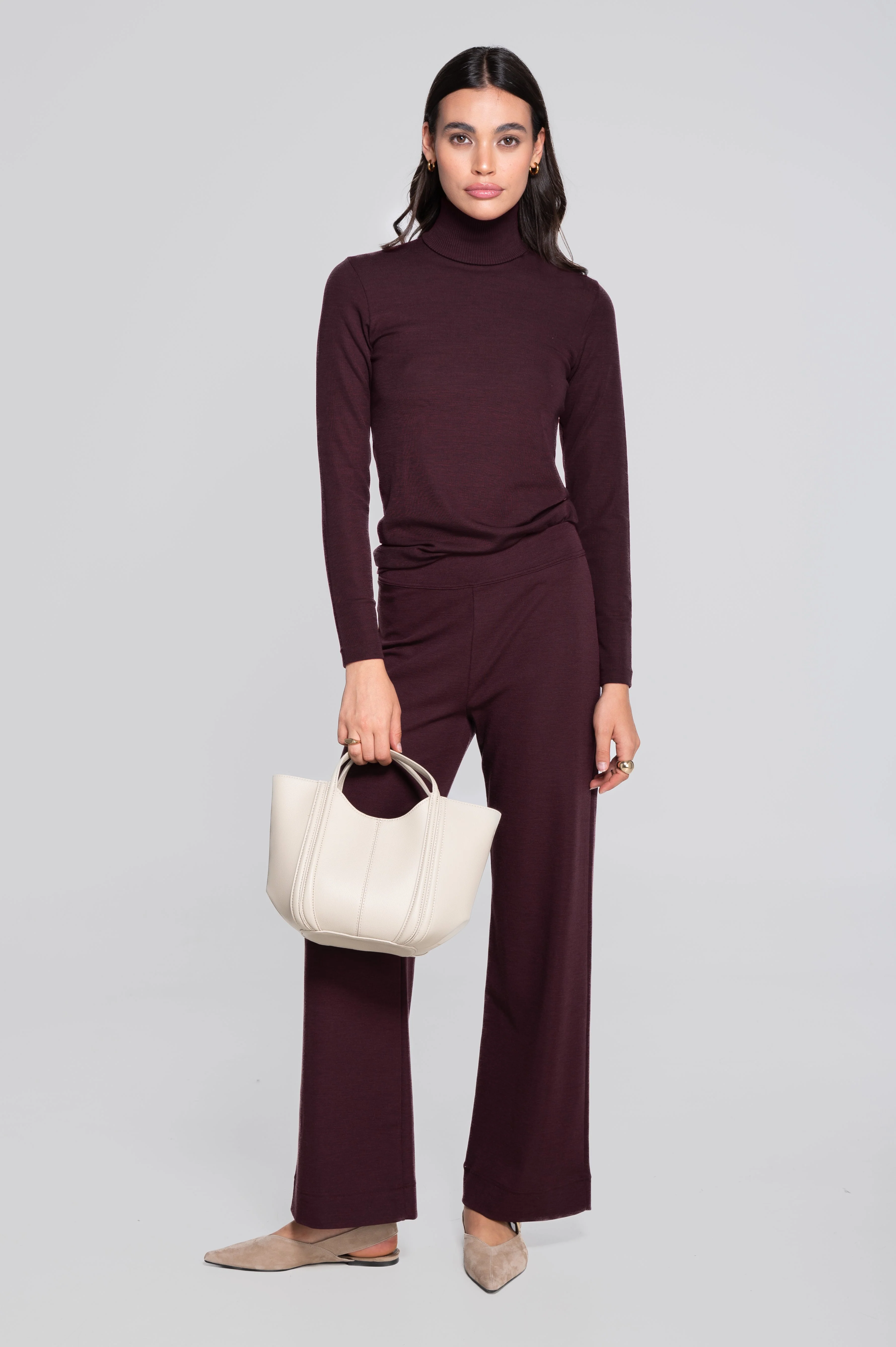 Wide-leg wool and silk trousers 5681 - Image 32