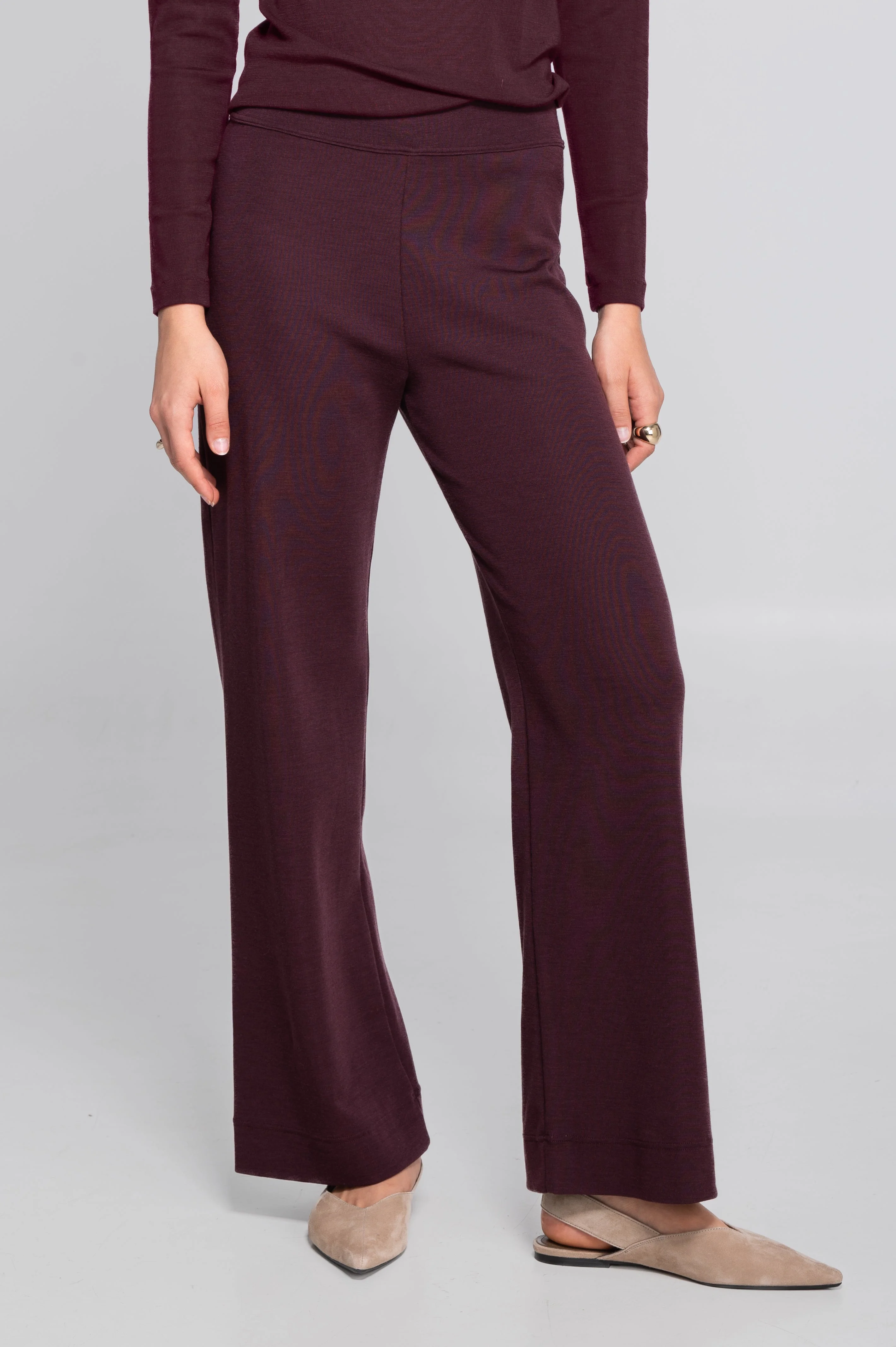 Wide-leg wool and silk trousers 5681 - Image 33