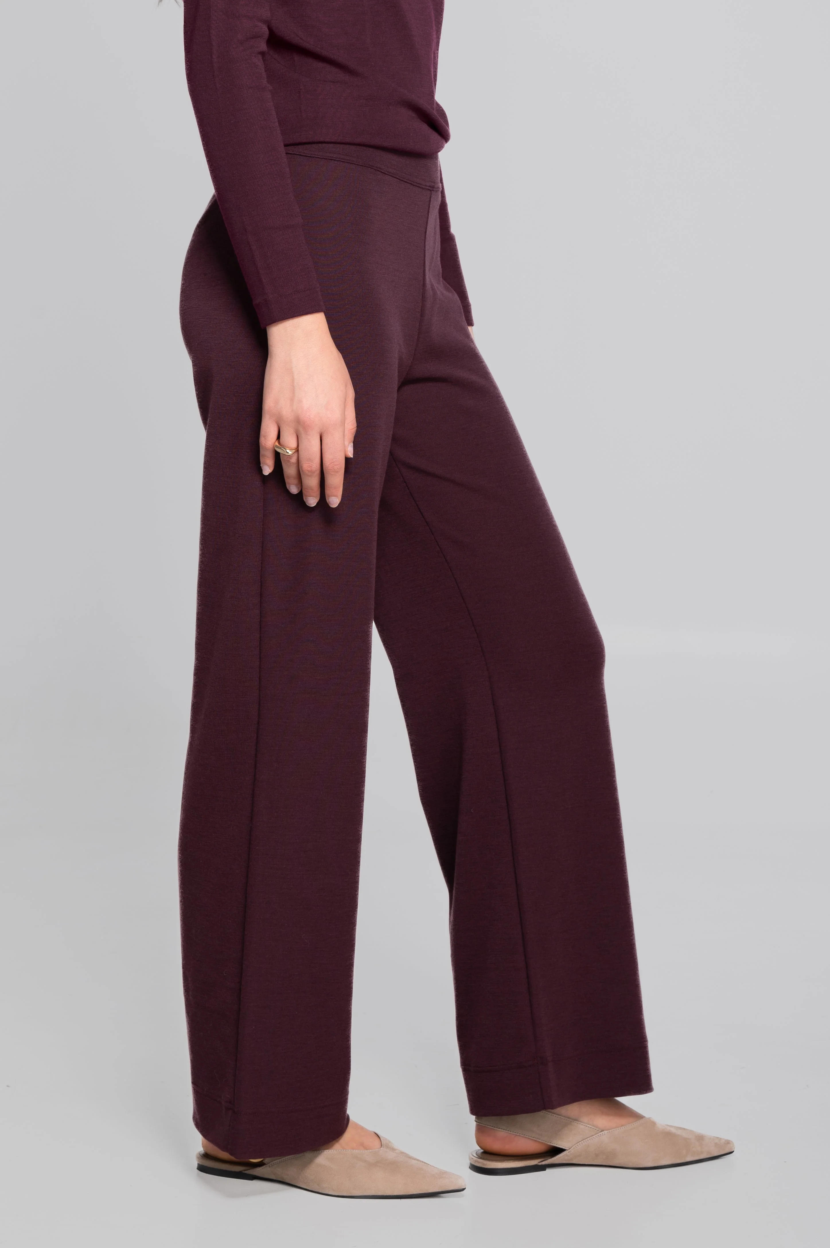 Wide-leg wool and silk trousers 5681 - Image 36