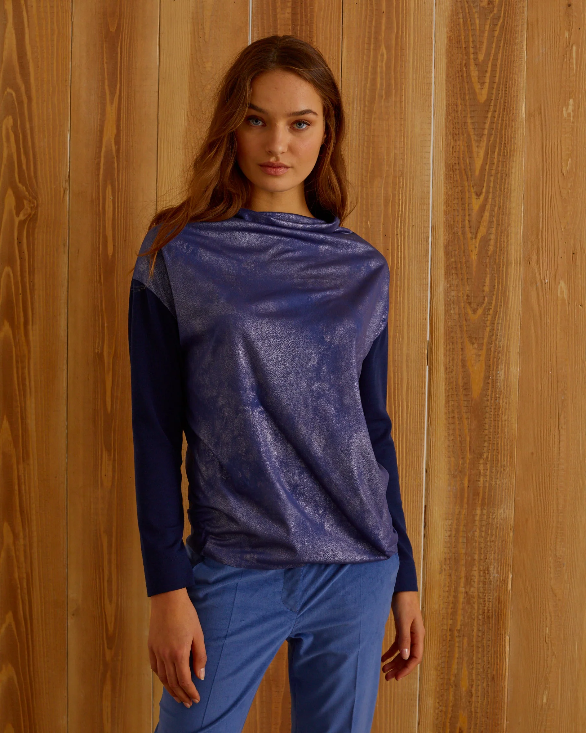Longsleeves Woman Wool and Silk 5686 - Image 2