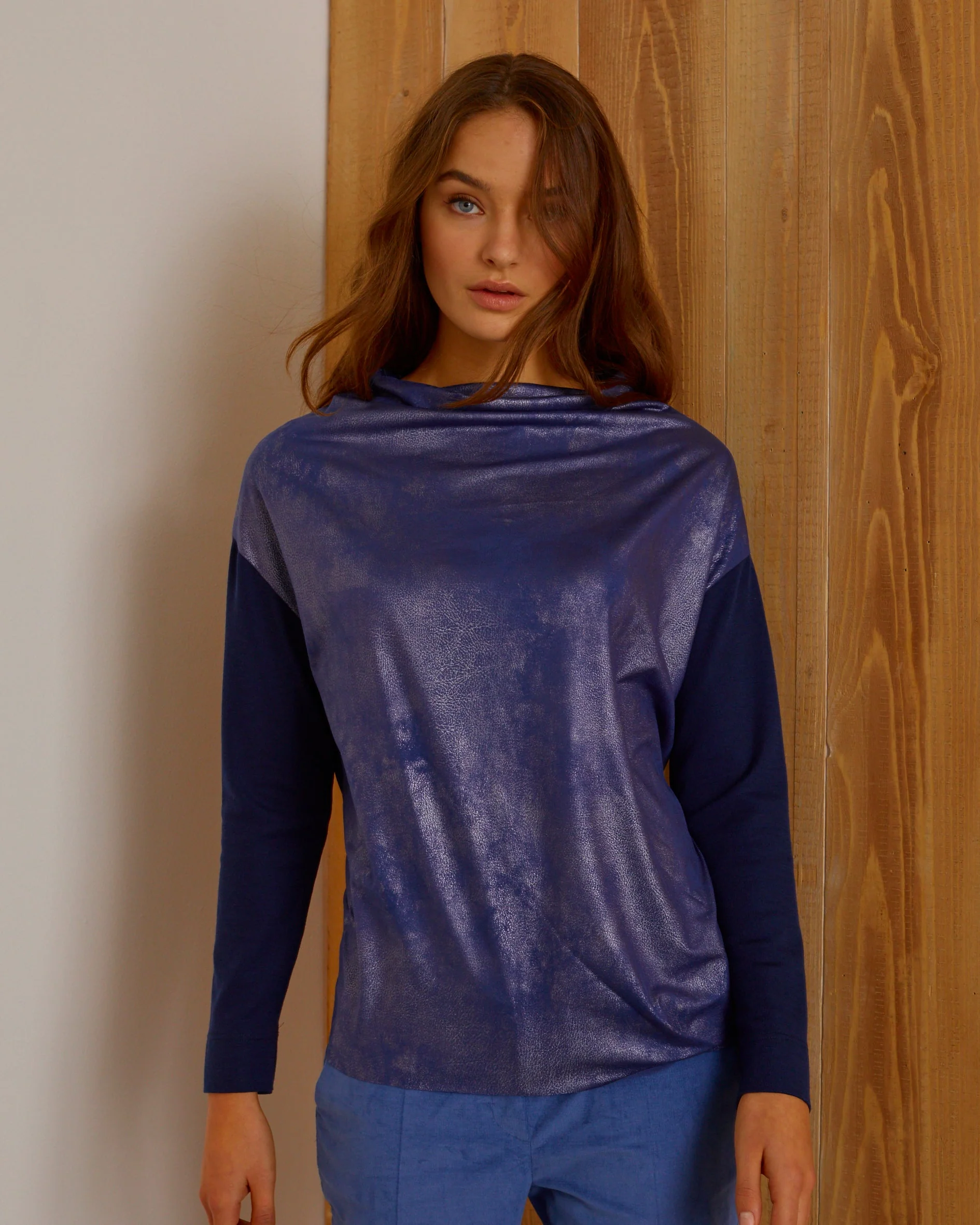 Longsleeves Woman Wool and Silk 5686 - Image 3