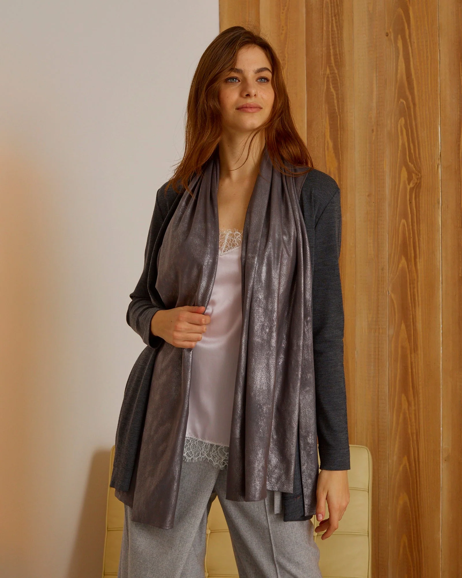 Cardigan Woman Wool and Silk 5688 - Image 3