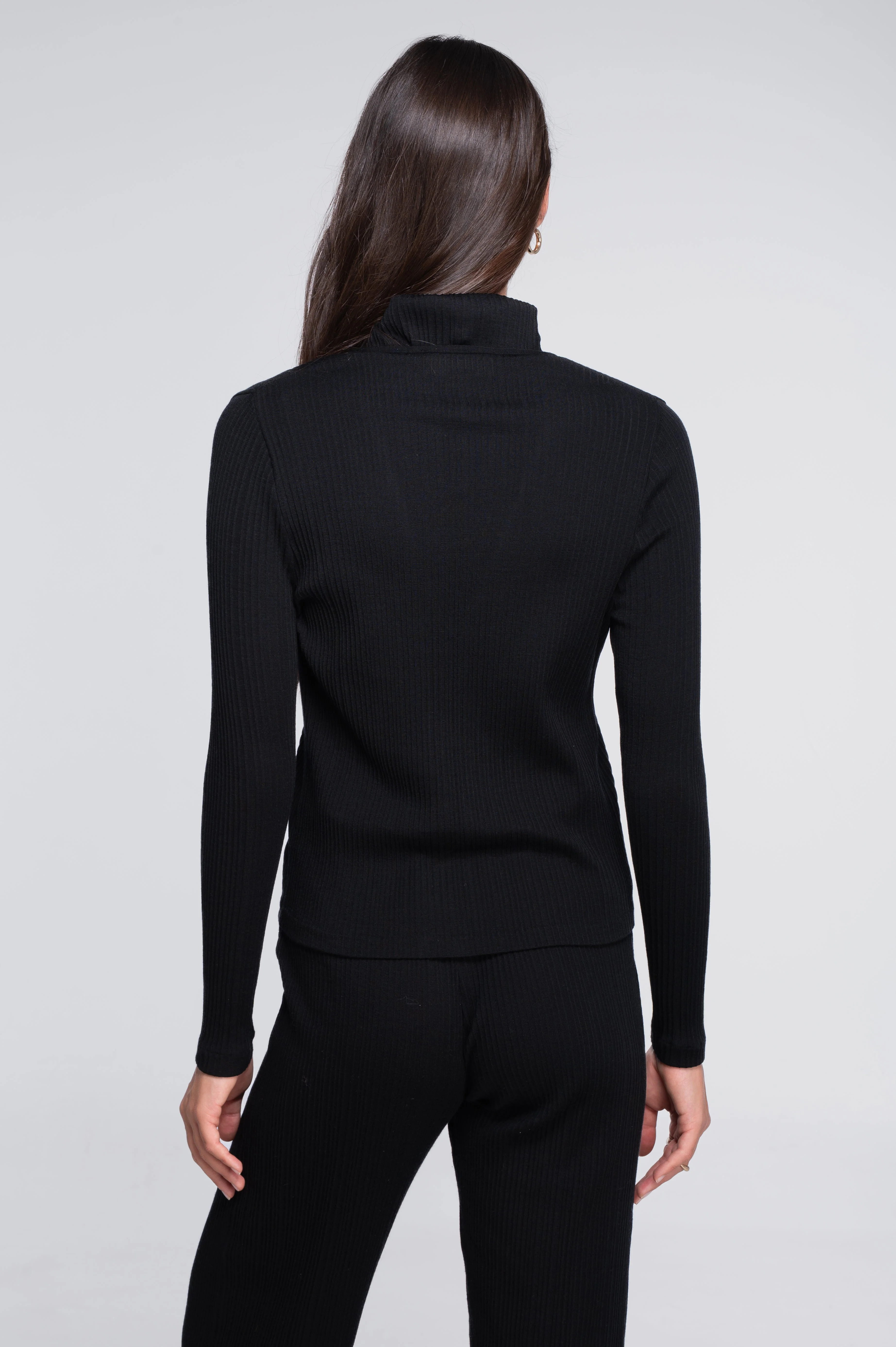 Wool and silk long sleeves cardigan with irregular rib 7464 - Image 3
