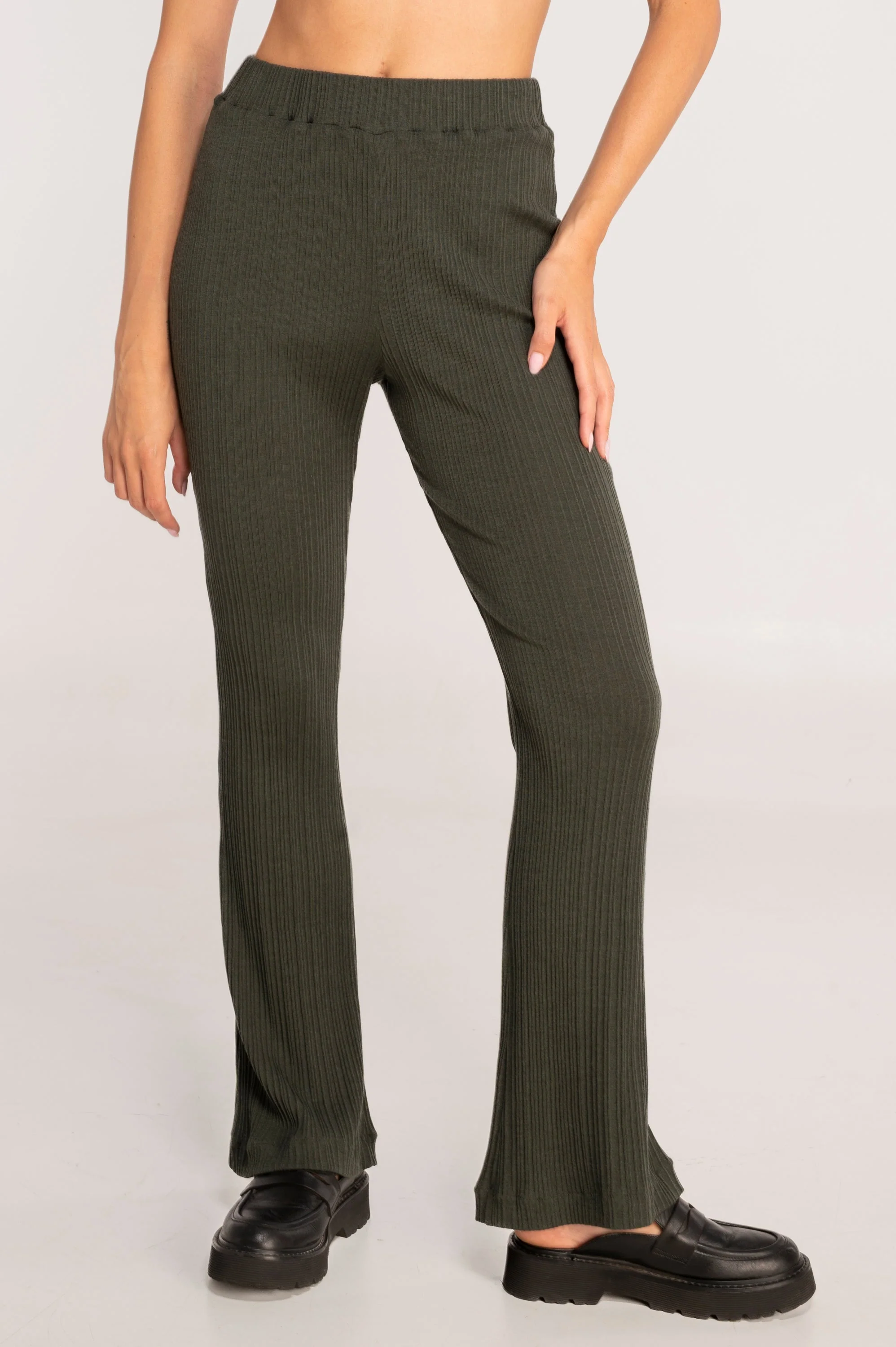 Wool and silk long flared trousers 7469 - Image 3