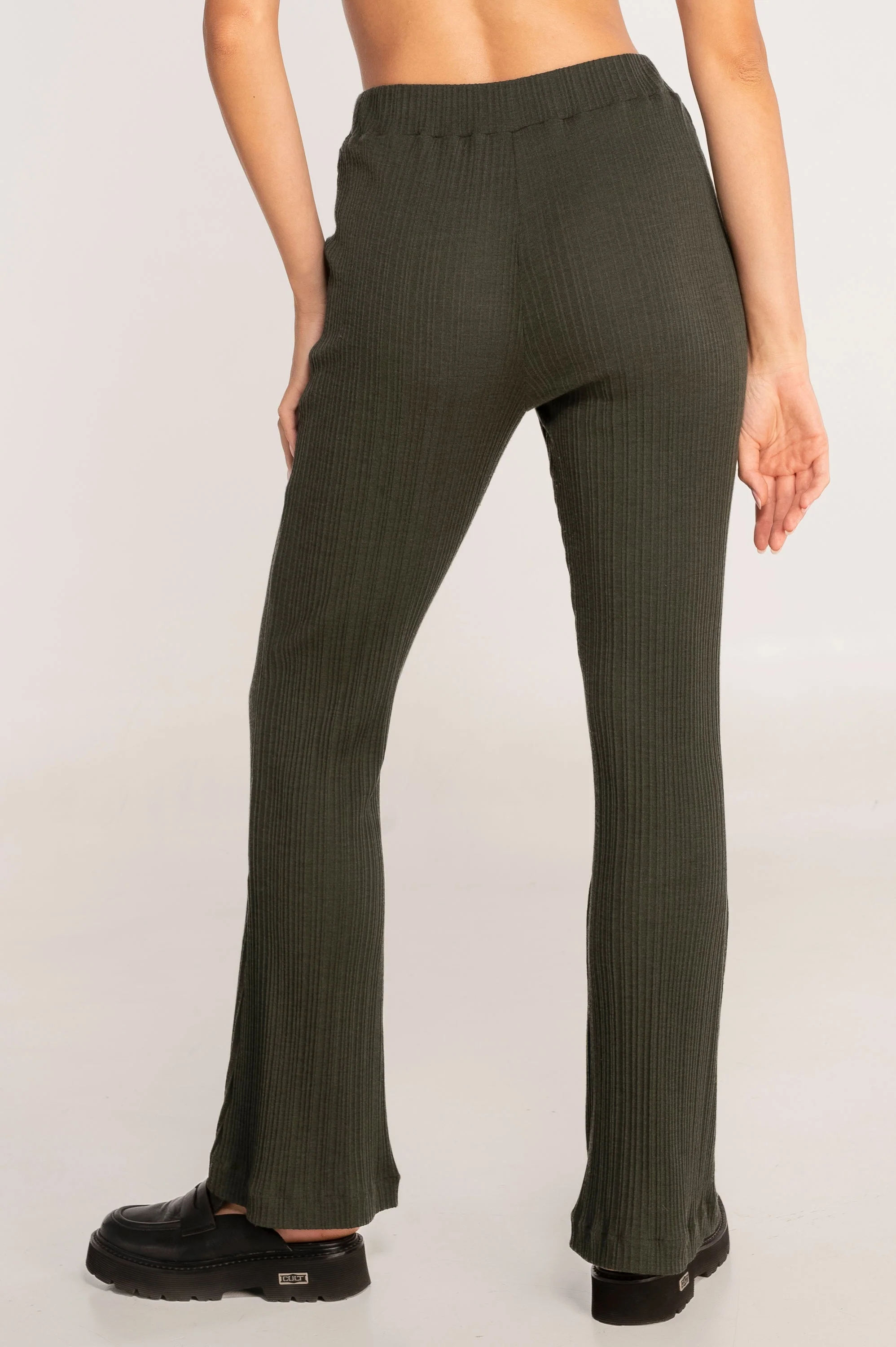 Wool and silk long flared trousers 7469 - Image 4
