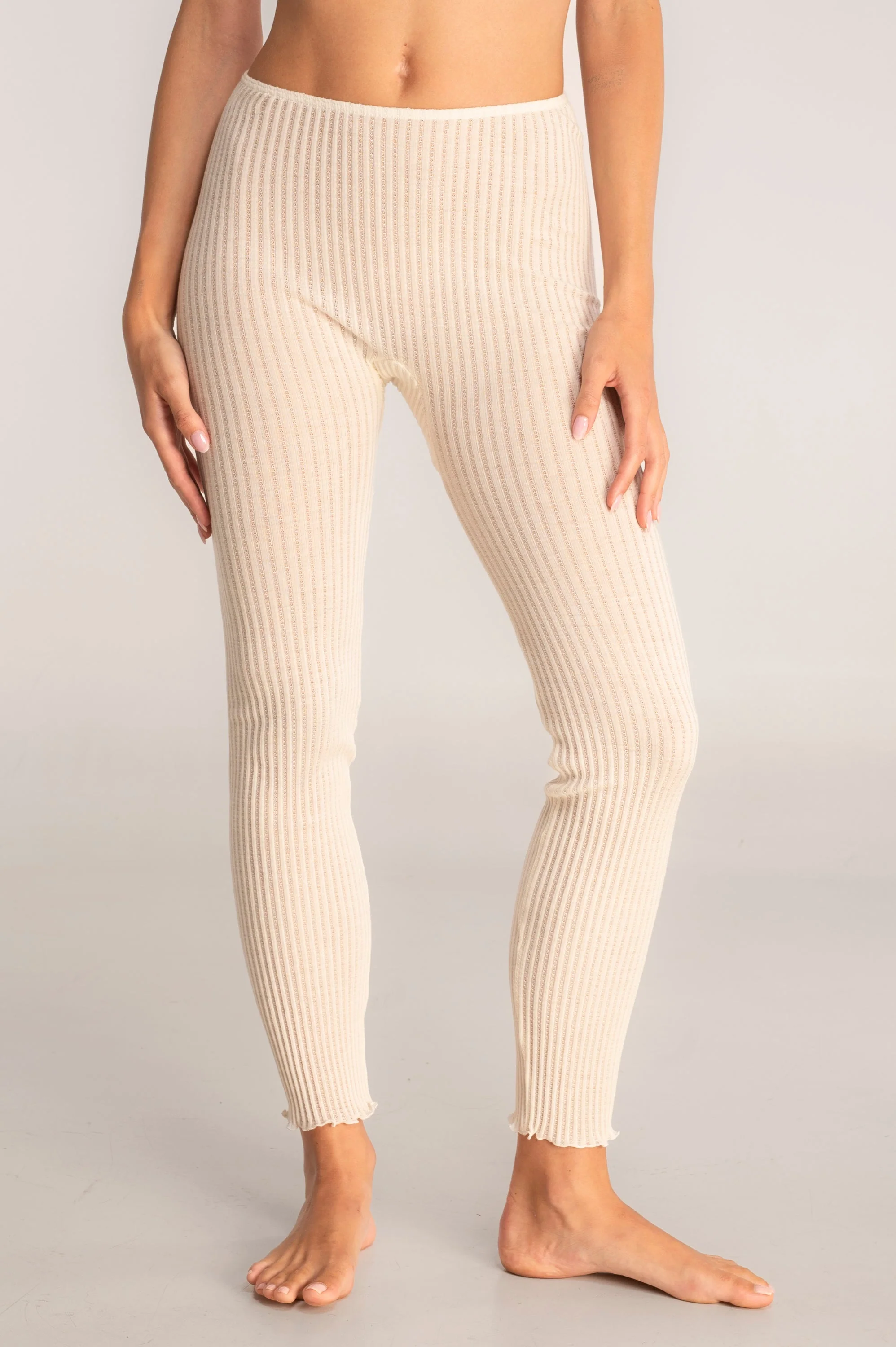 Leggings in ajouré wool and silk 7497 - Image 2