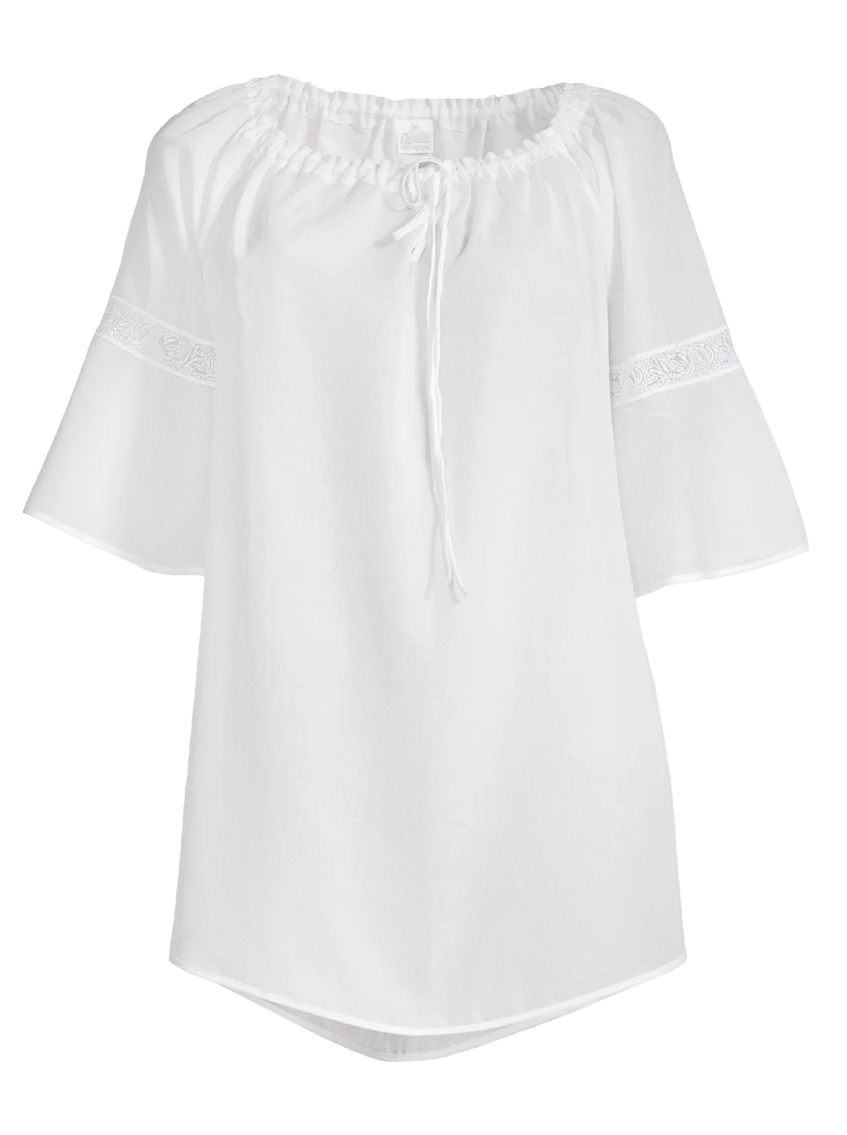 Longsleeves Mini dress in Voile Cotton 6566 - Image 3