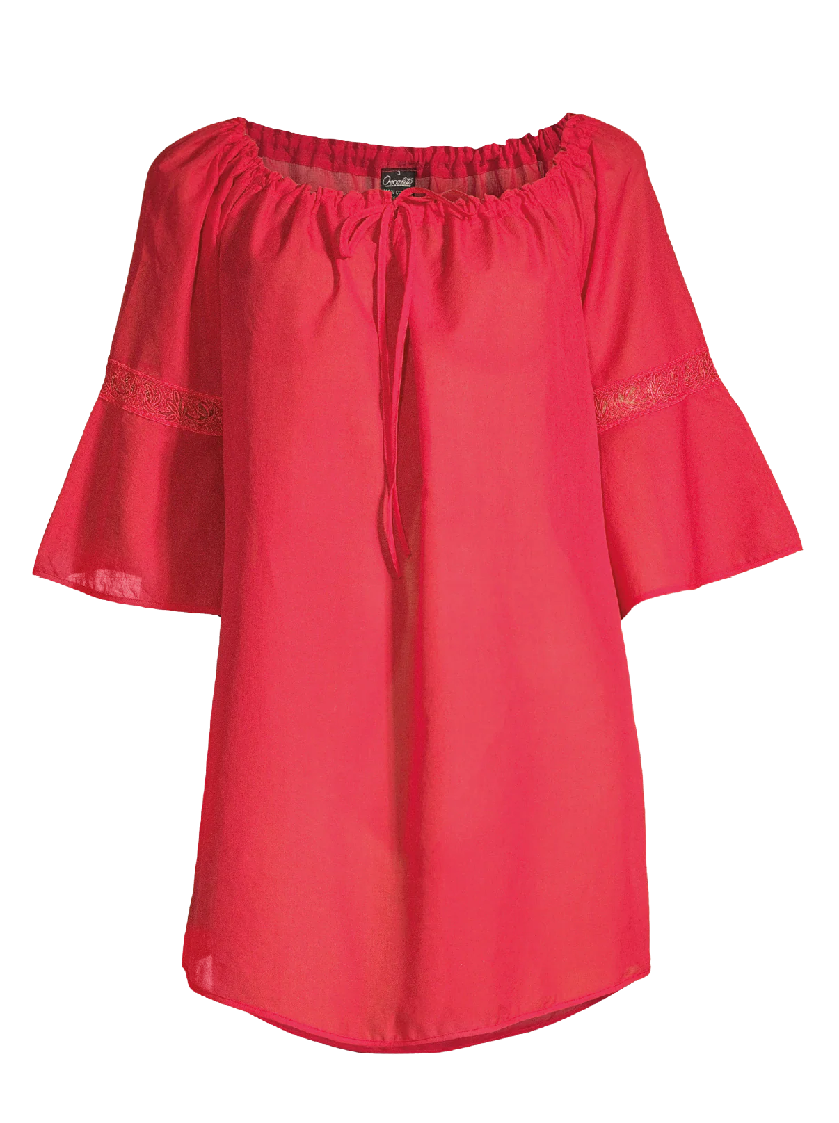 Longsleeves Mini dress in Voile Cotton 6566 - Image 6