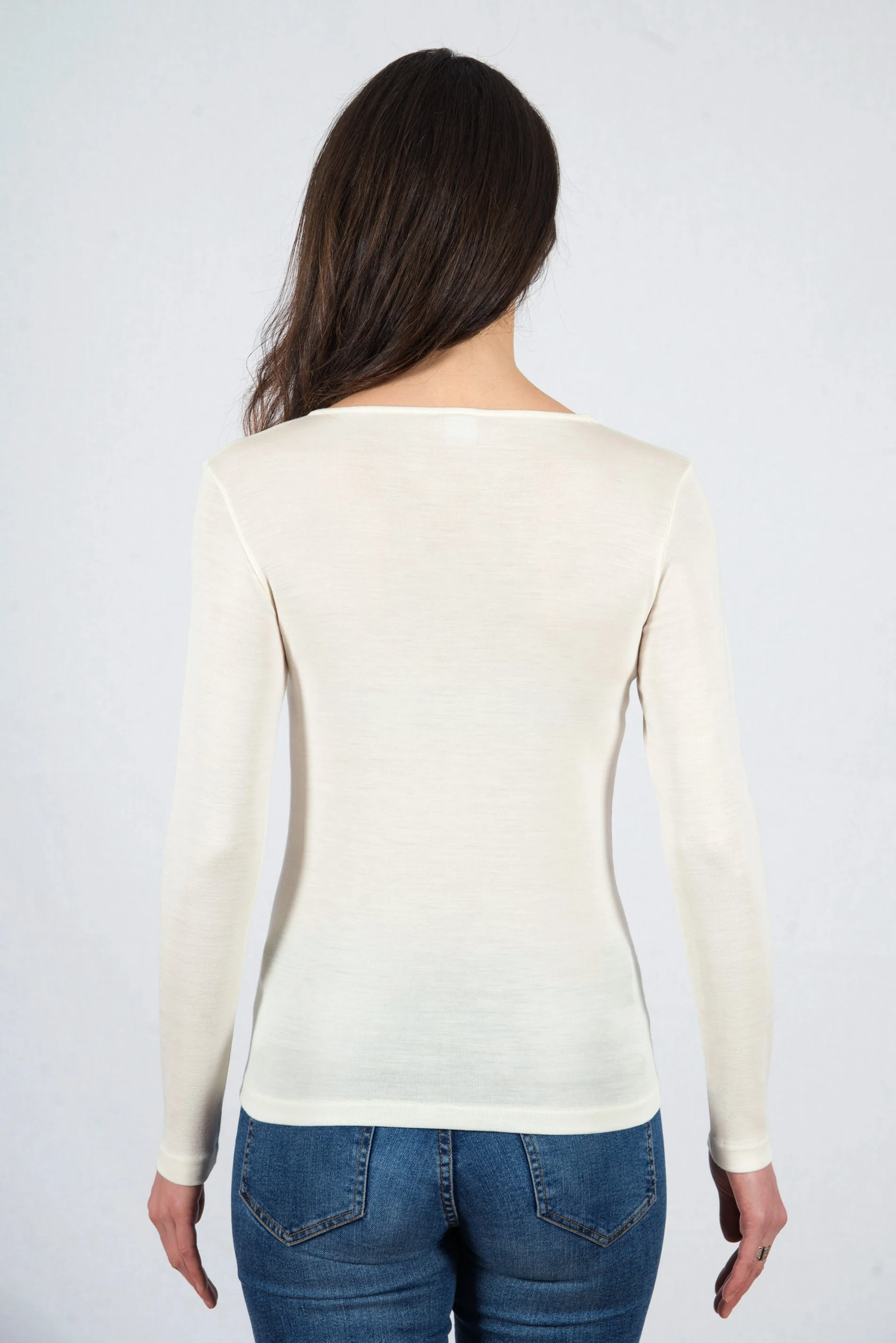 Longsleeves shirt wool and silk 3476 - Image 4