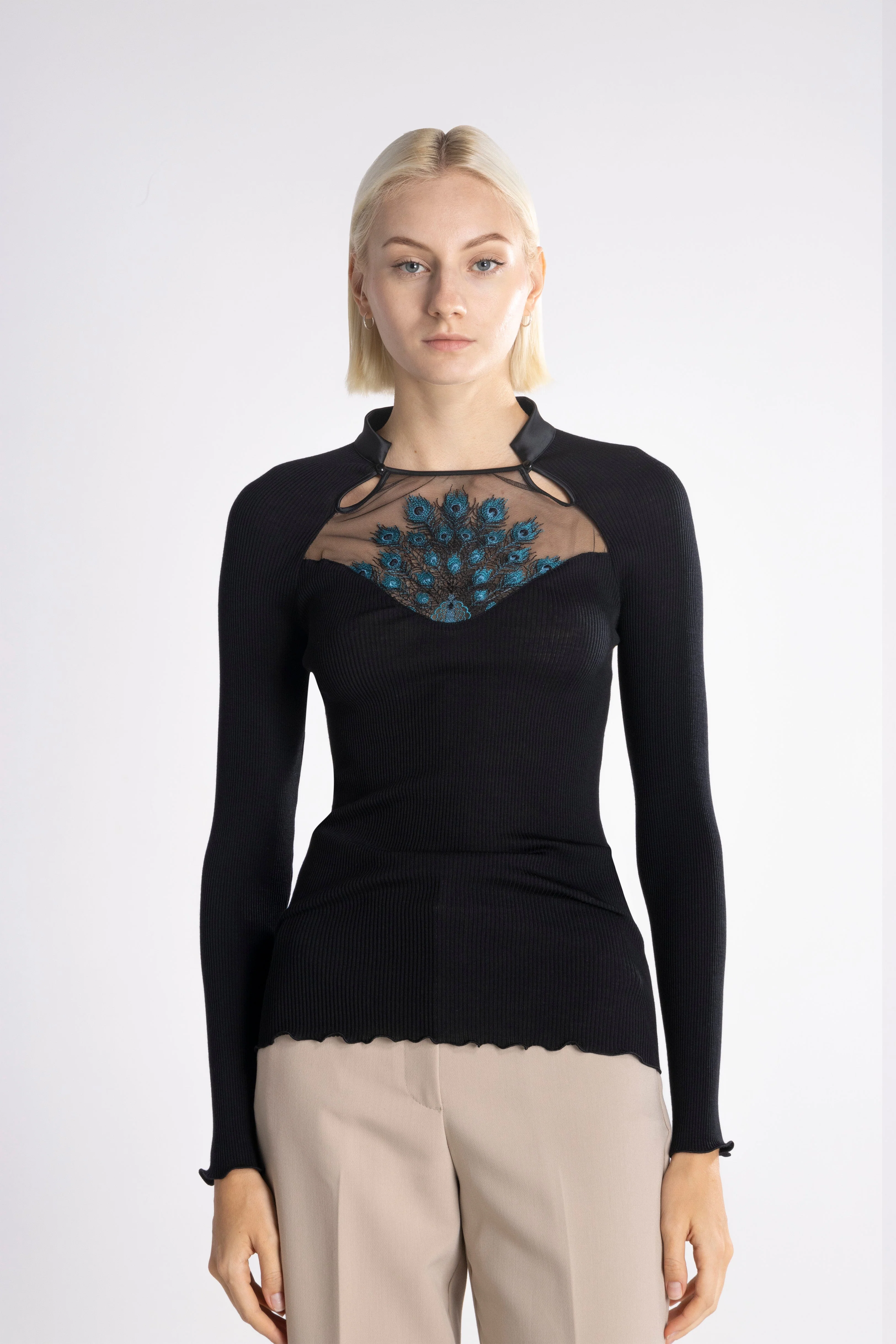 Longsleeves Woman70% Wool , 30% Silk 6871 - Image 4