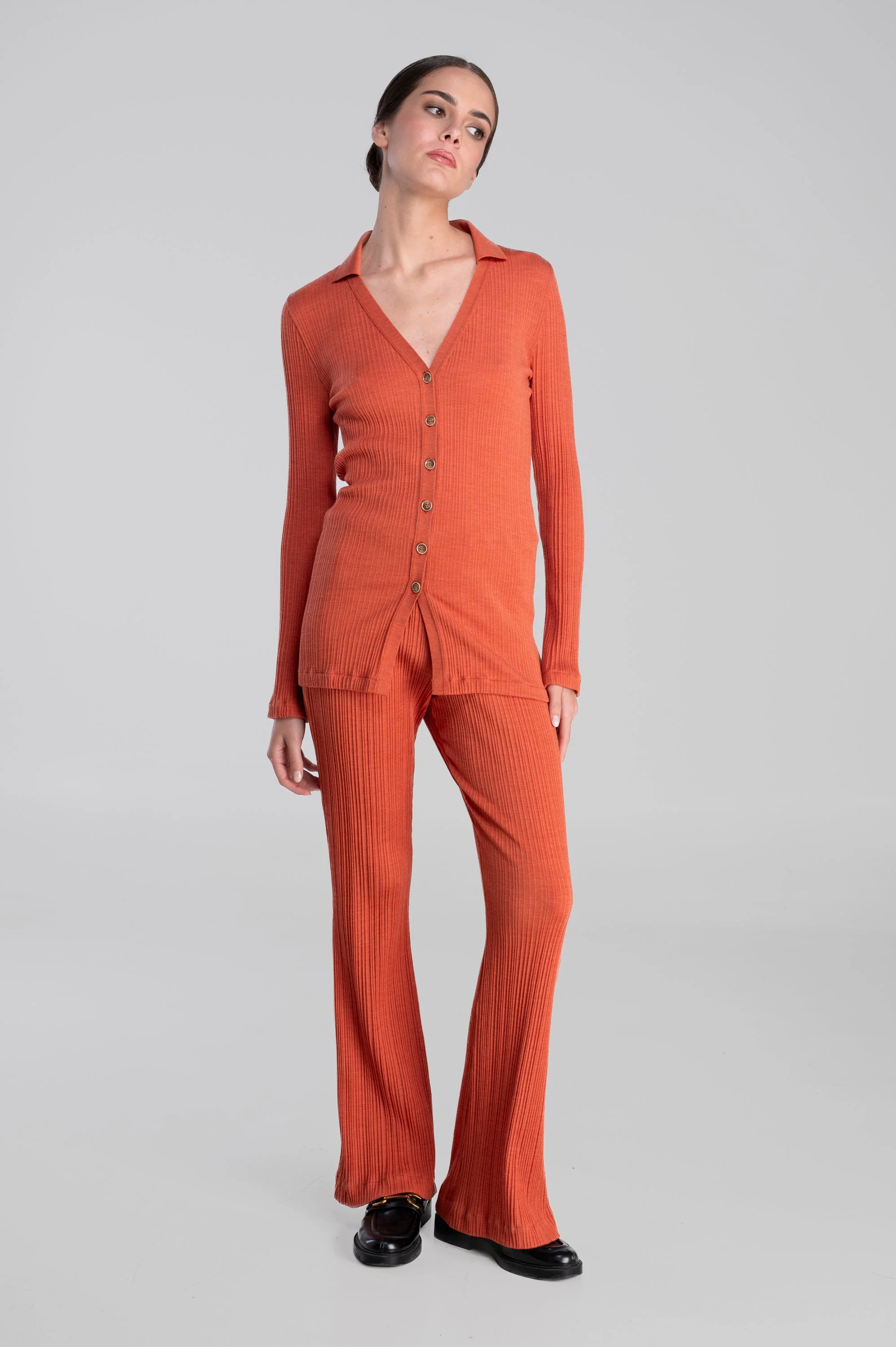 Wool and silk long sleeves shirt 7462 - Image 13
