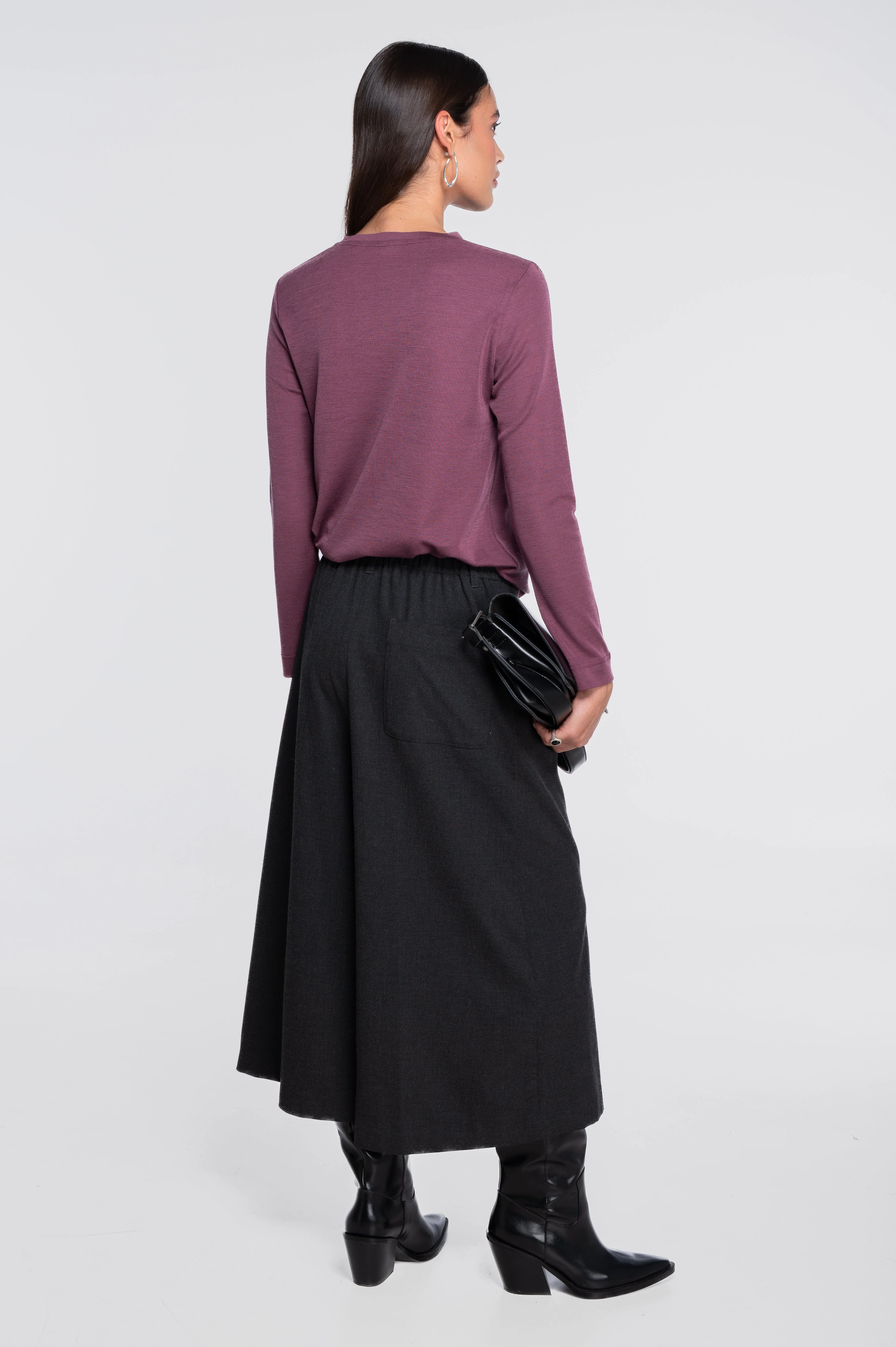 Wool and silk long sleeves roundneck shirt 7637 - Image 12