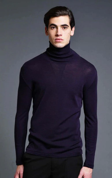 Men's turtleneck in wool and silk 629 - Image 10