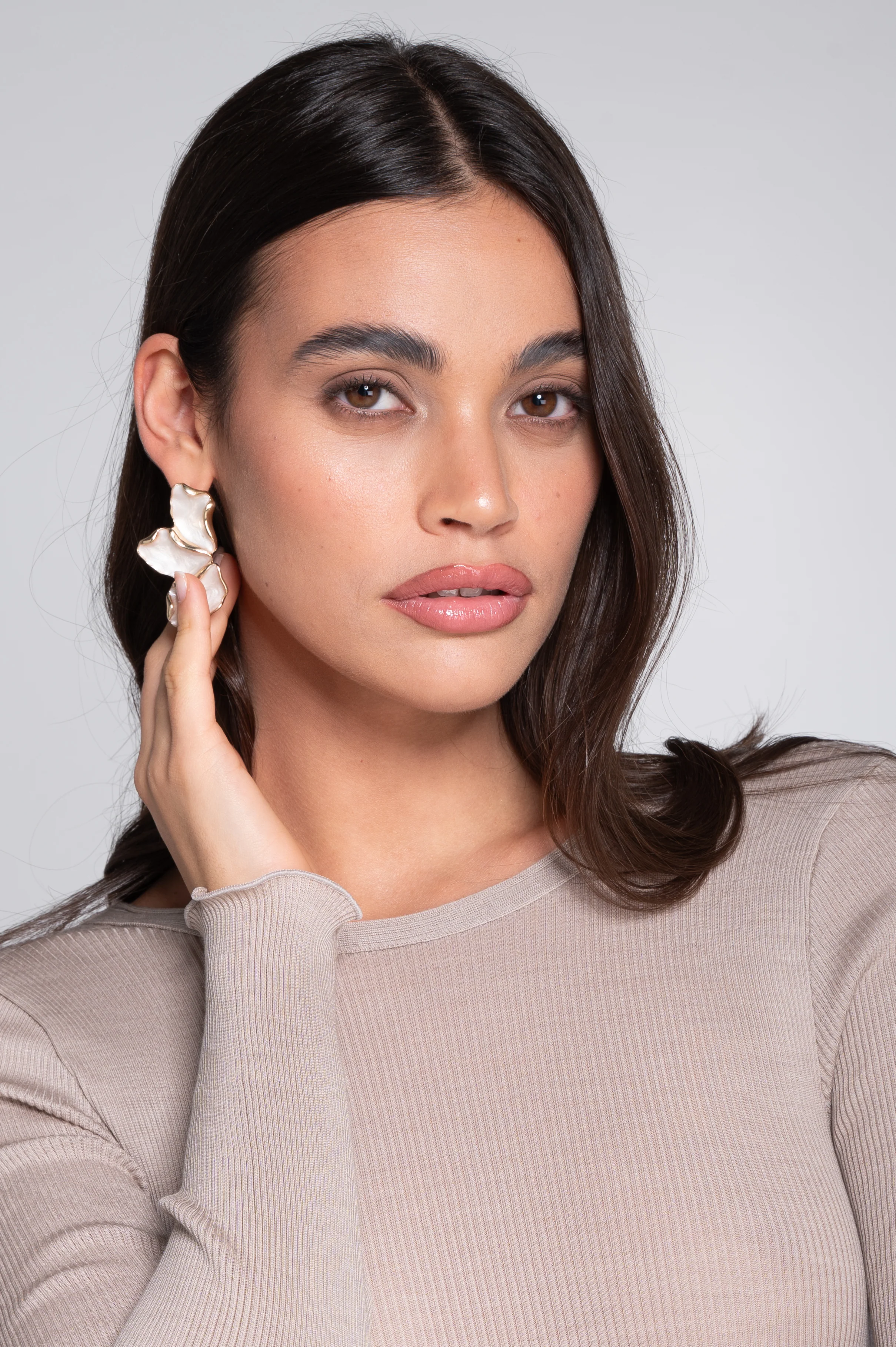 Wool and silk long sleeves roundneck shirt 3446R - Image 12