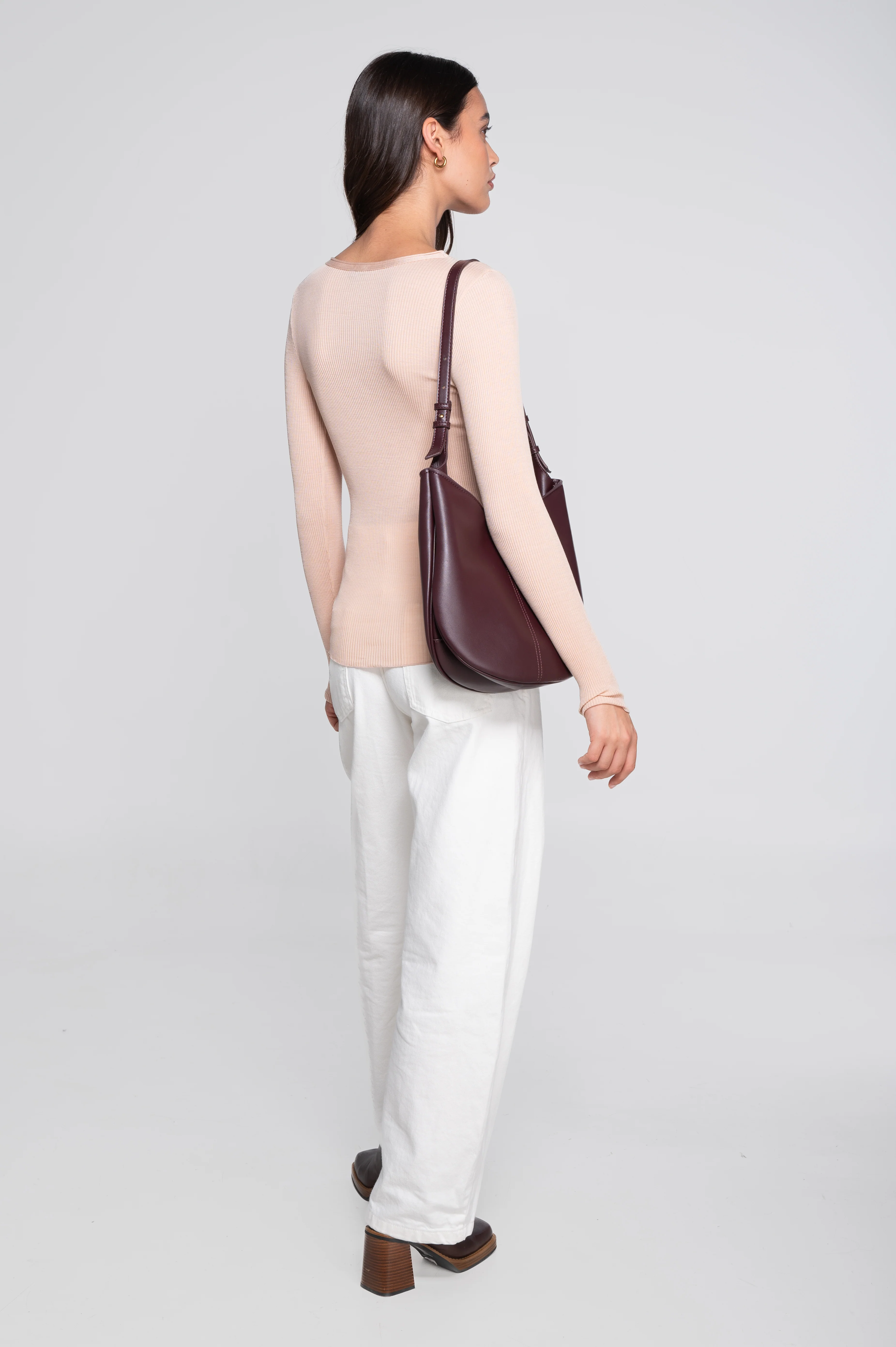 Wool and silk long sleeves roundneck shirt 3446R - Image 24