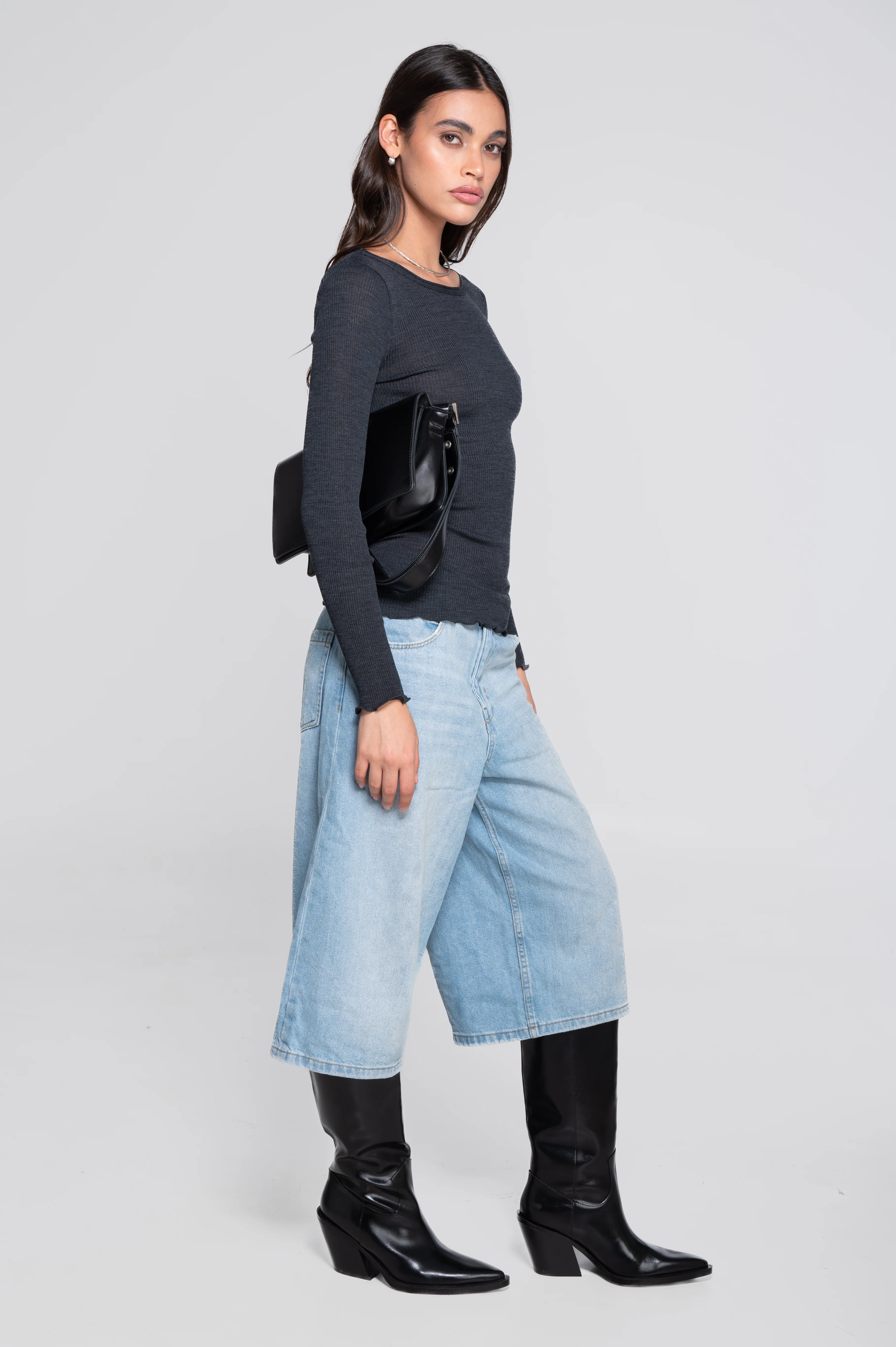 Wool and silk long sleeves roundneck shirt 3446R - Image 29