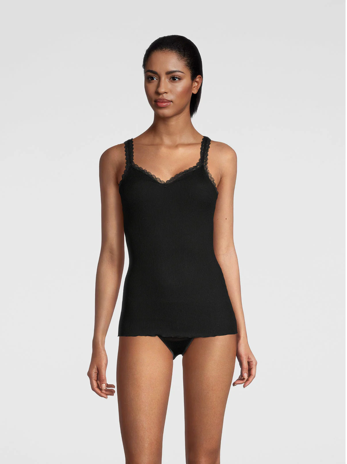 Filoscozia Spaghetti Top with Leavers Lace 3170 - Image 4