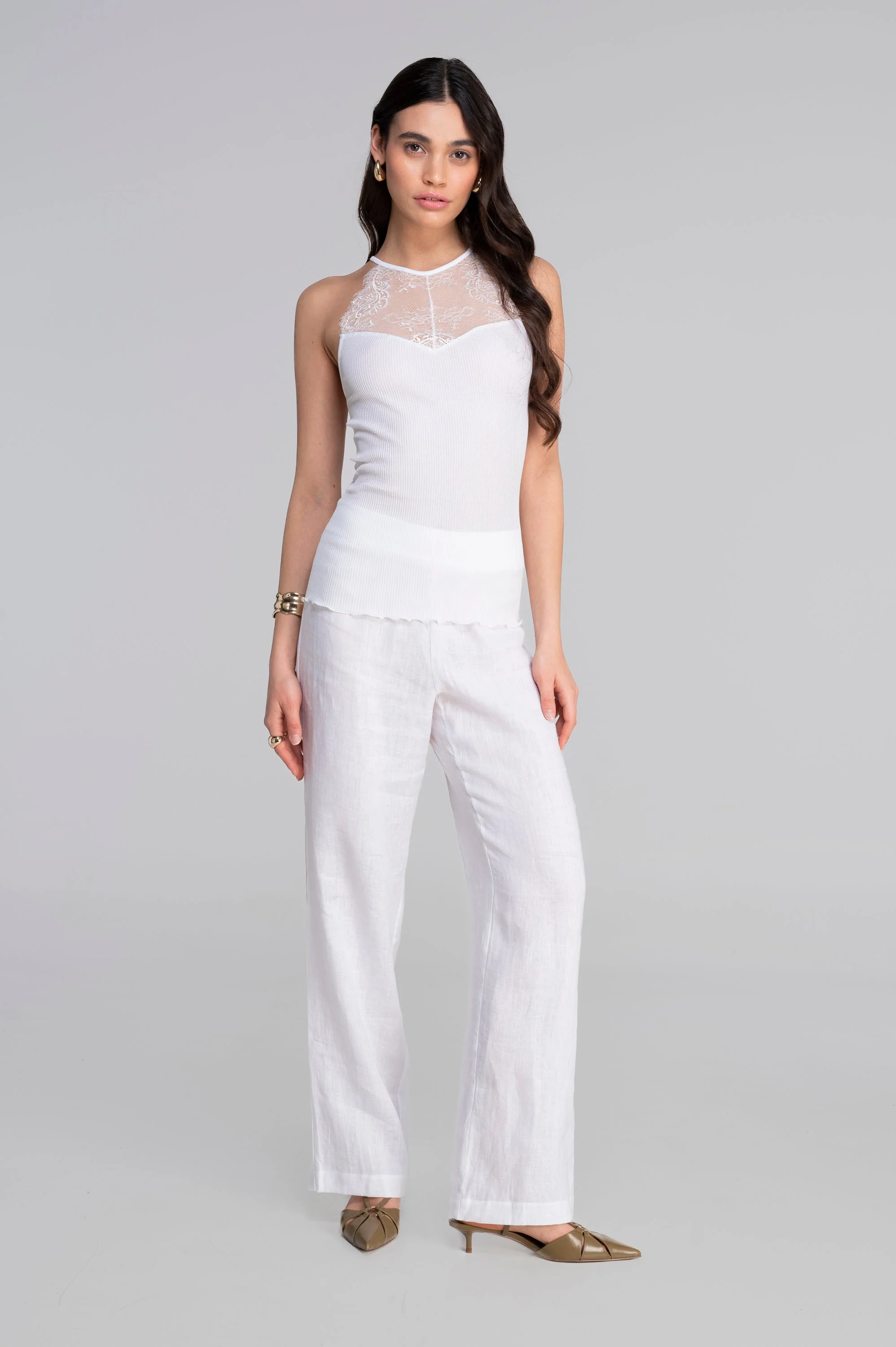 Filoscozia halter neck top with chantilly lace 7525 - Image 4