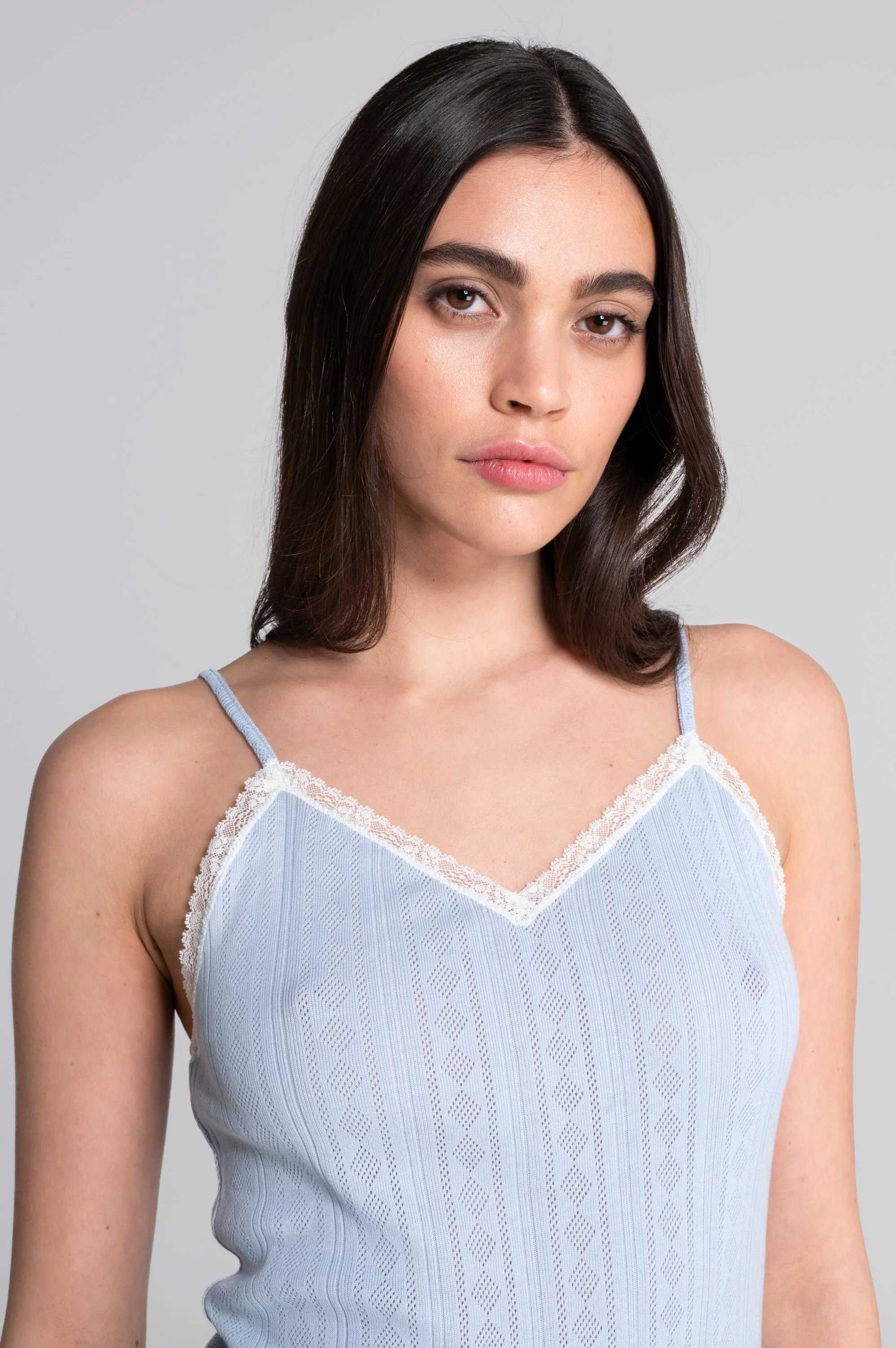 Camisole top in ajourè cotton 7546 - Image 9