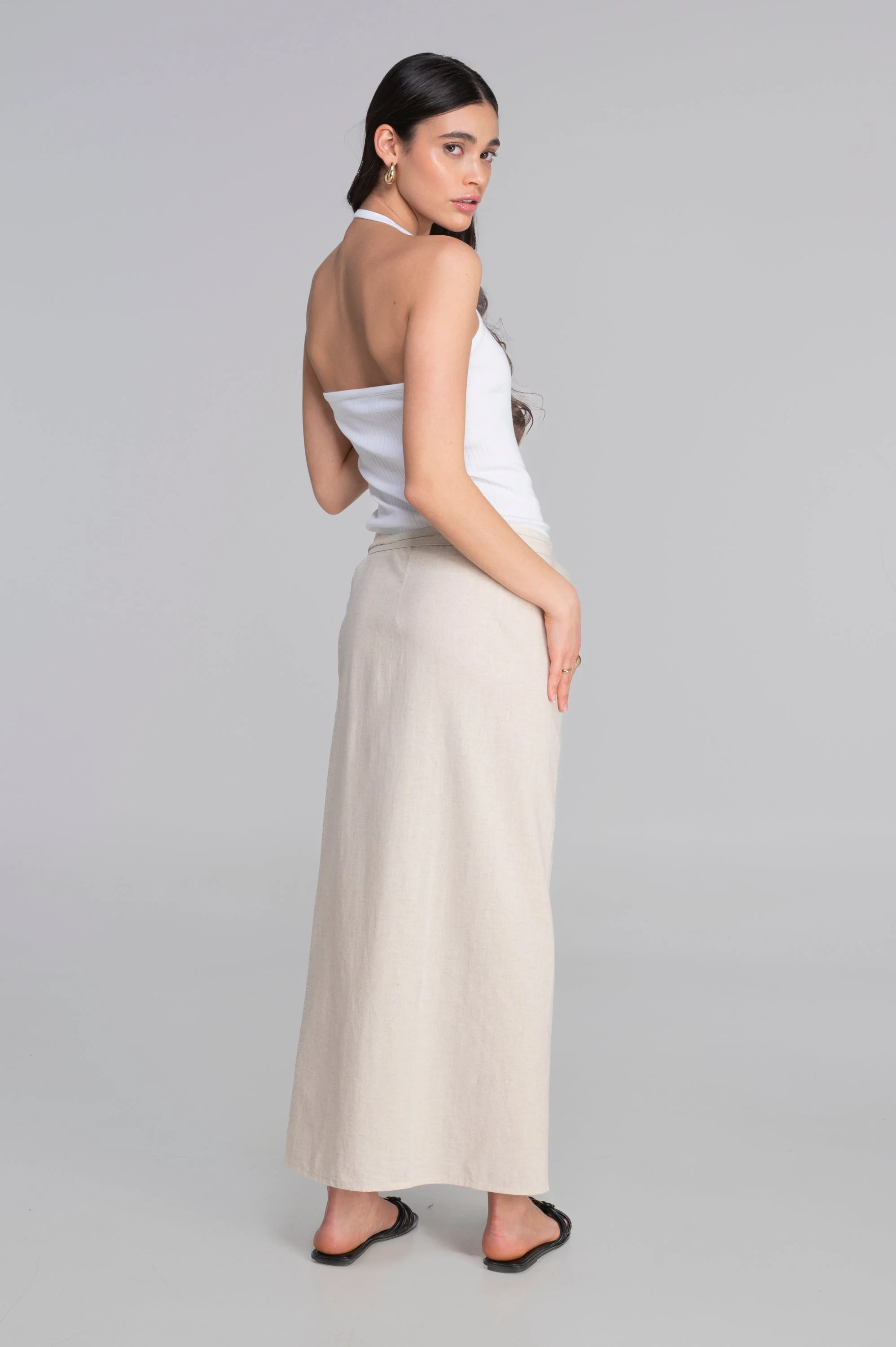 Cotton halter V neck top 7560 - Image 12