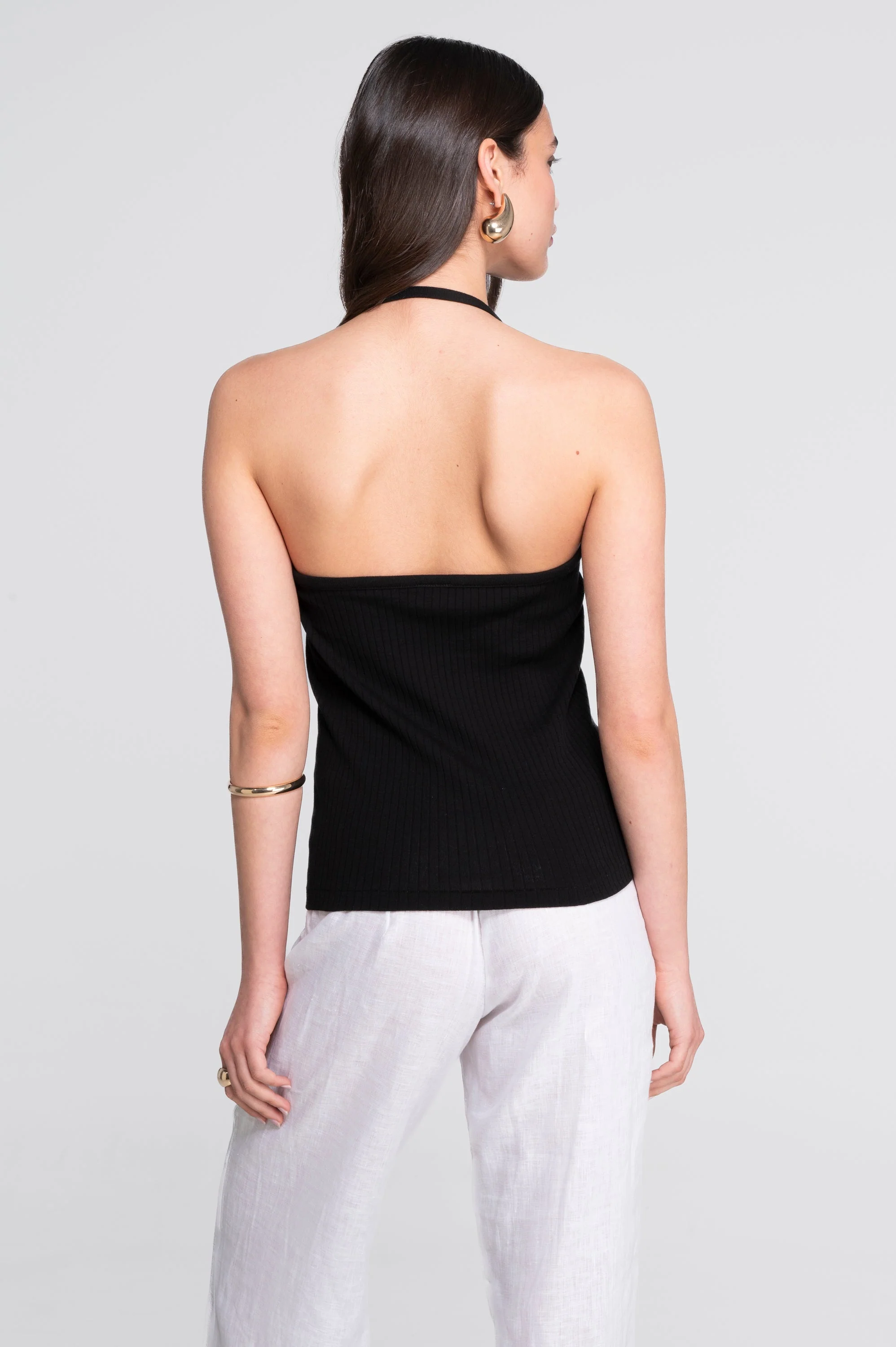 Cotton halter V neck top 7560 - Image 18