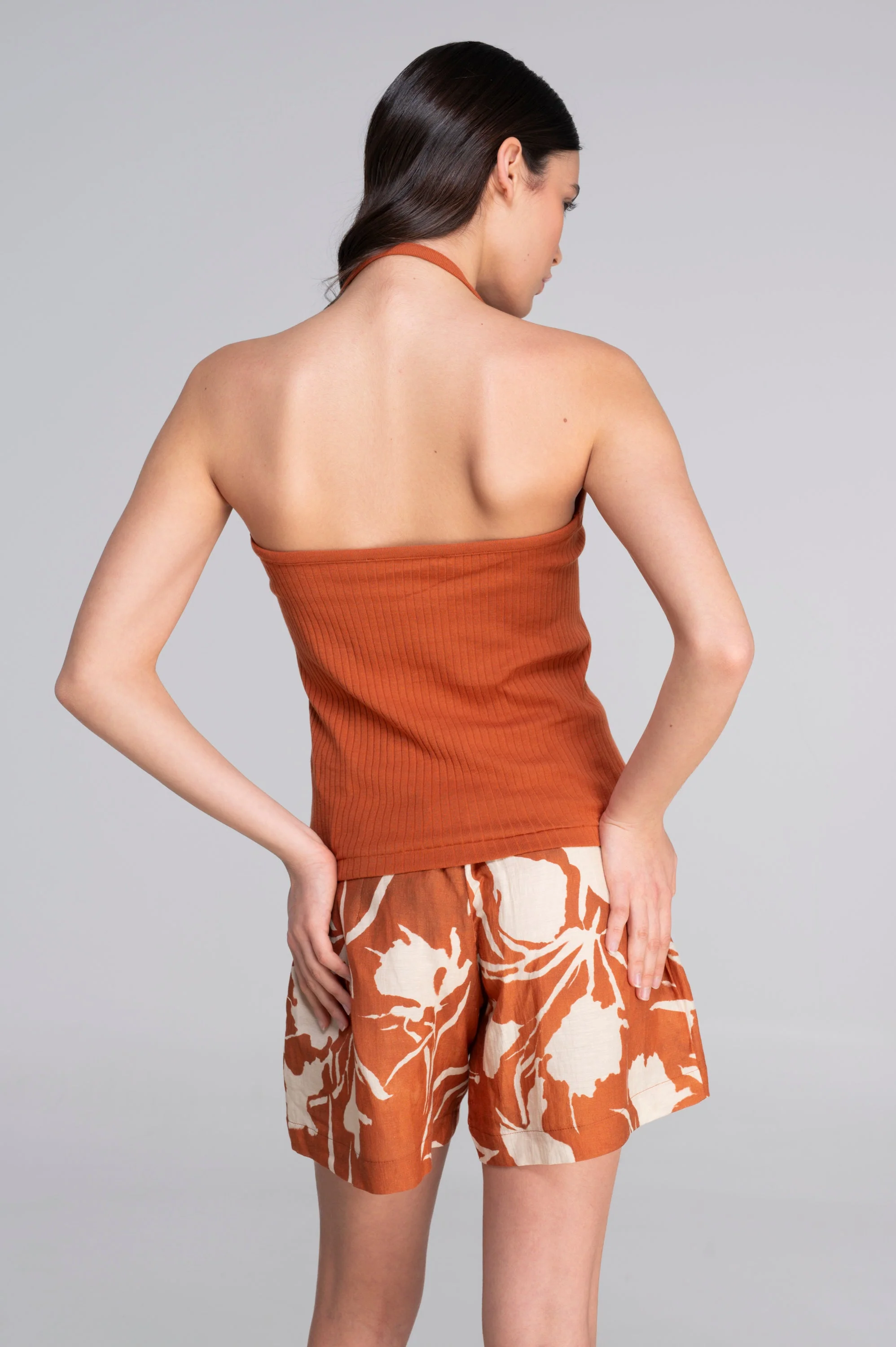 Cotton halter V neck top 7560 - Image 19