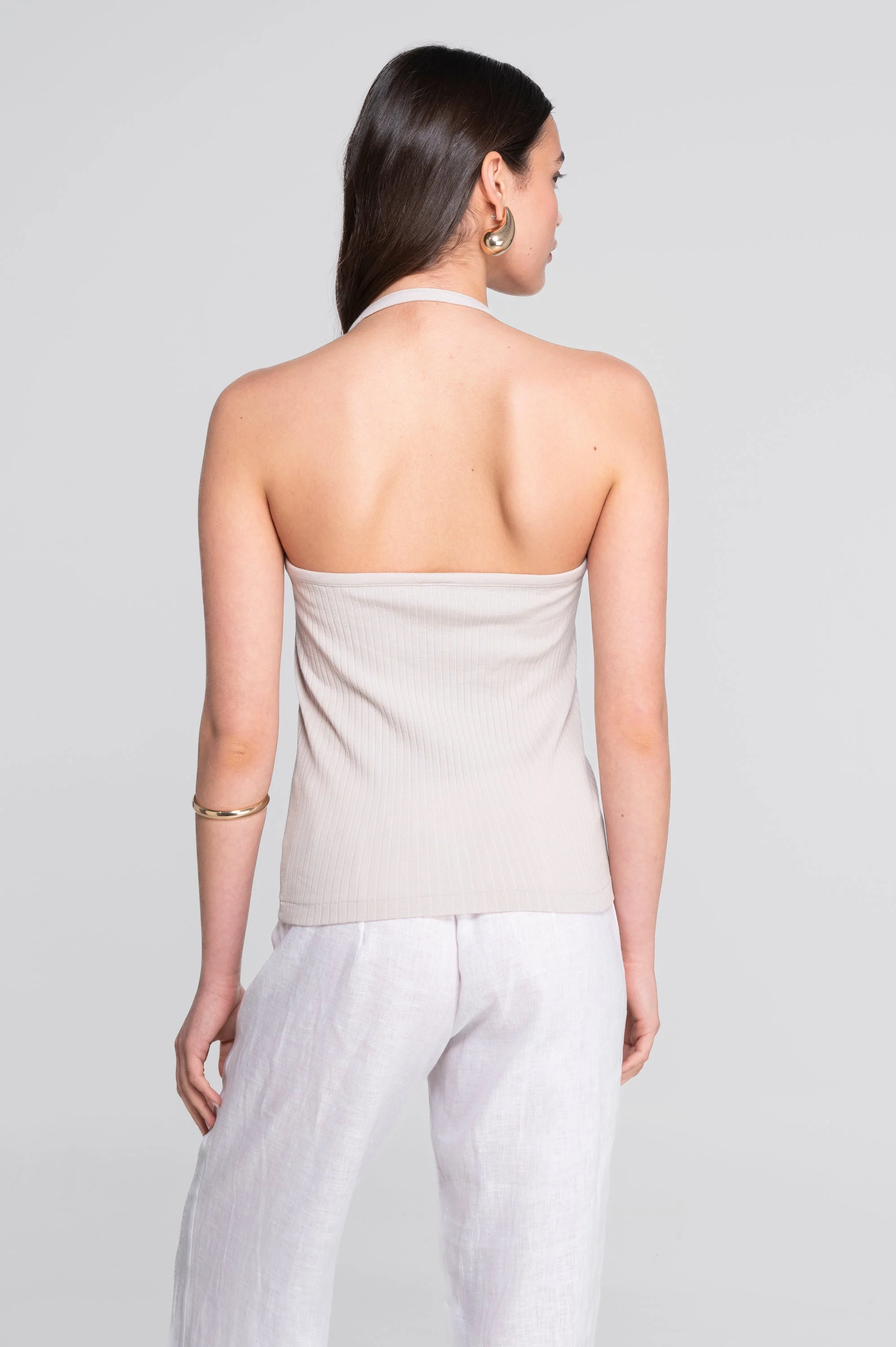 Cotton halter V neck top 7560 - Image 25