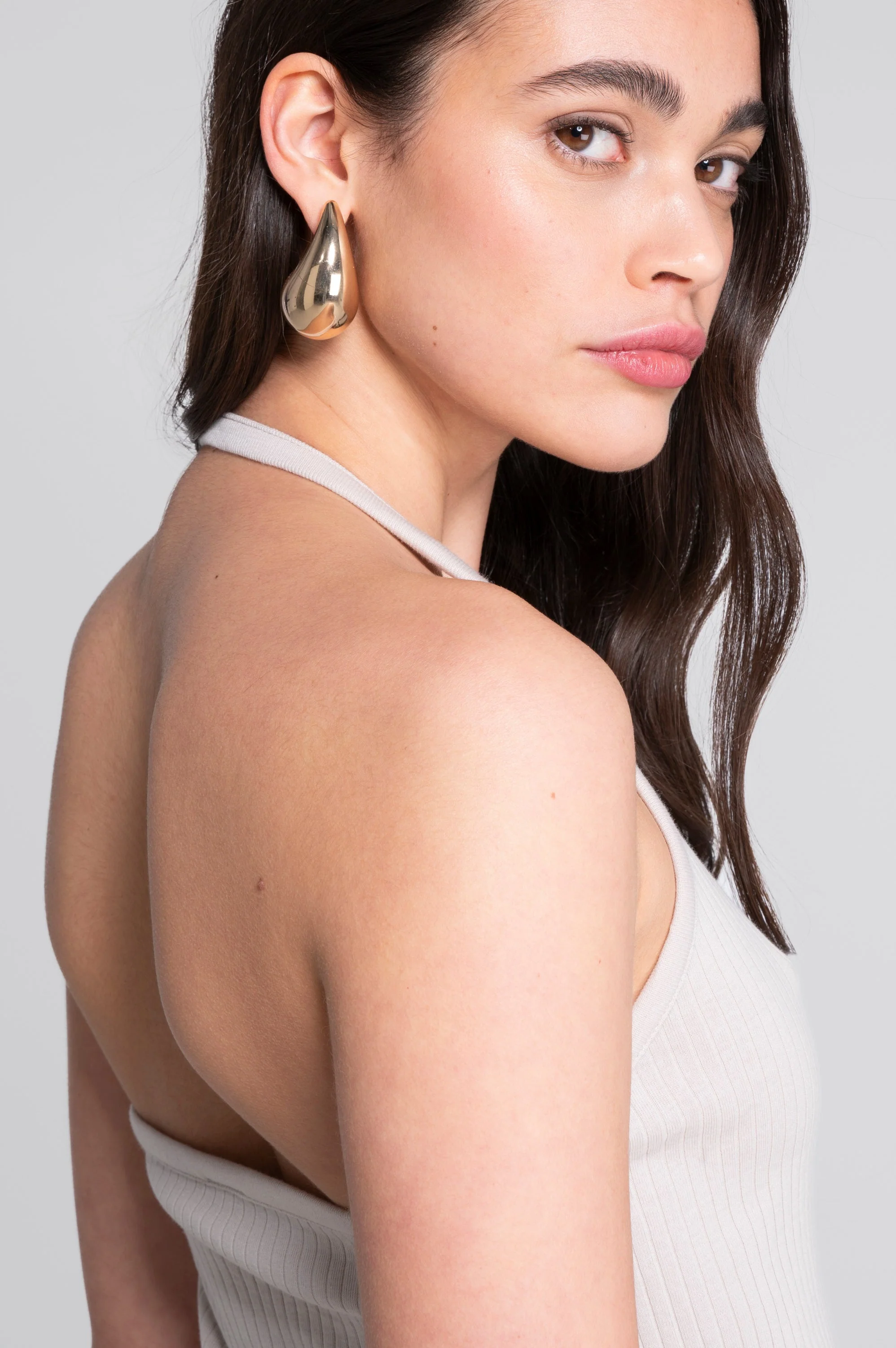 Cotton halter V neck top 7560 - Image 26