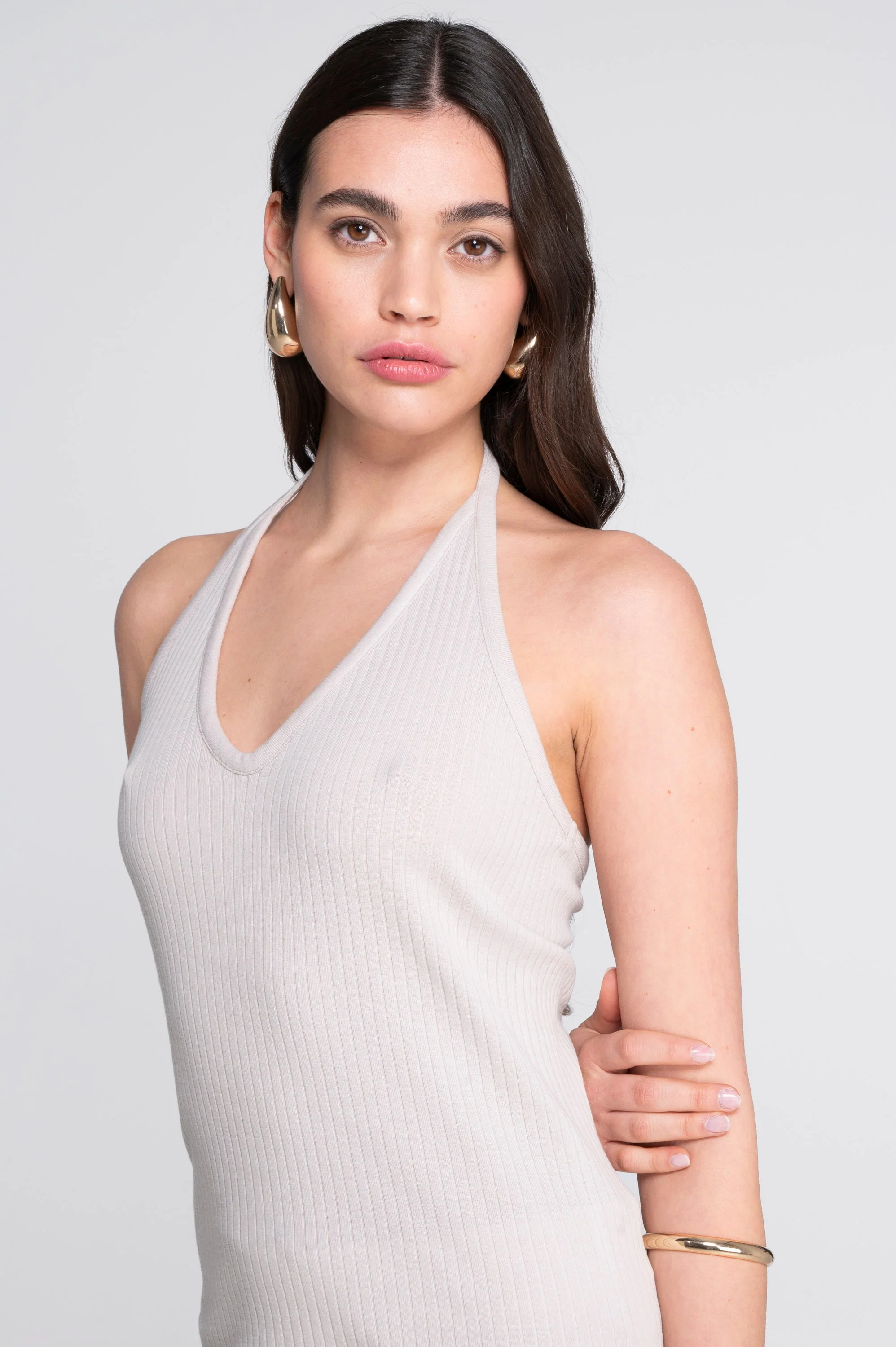Cotton halter V neck top 7560 - Image 27