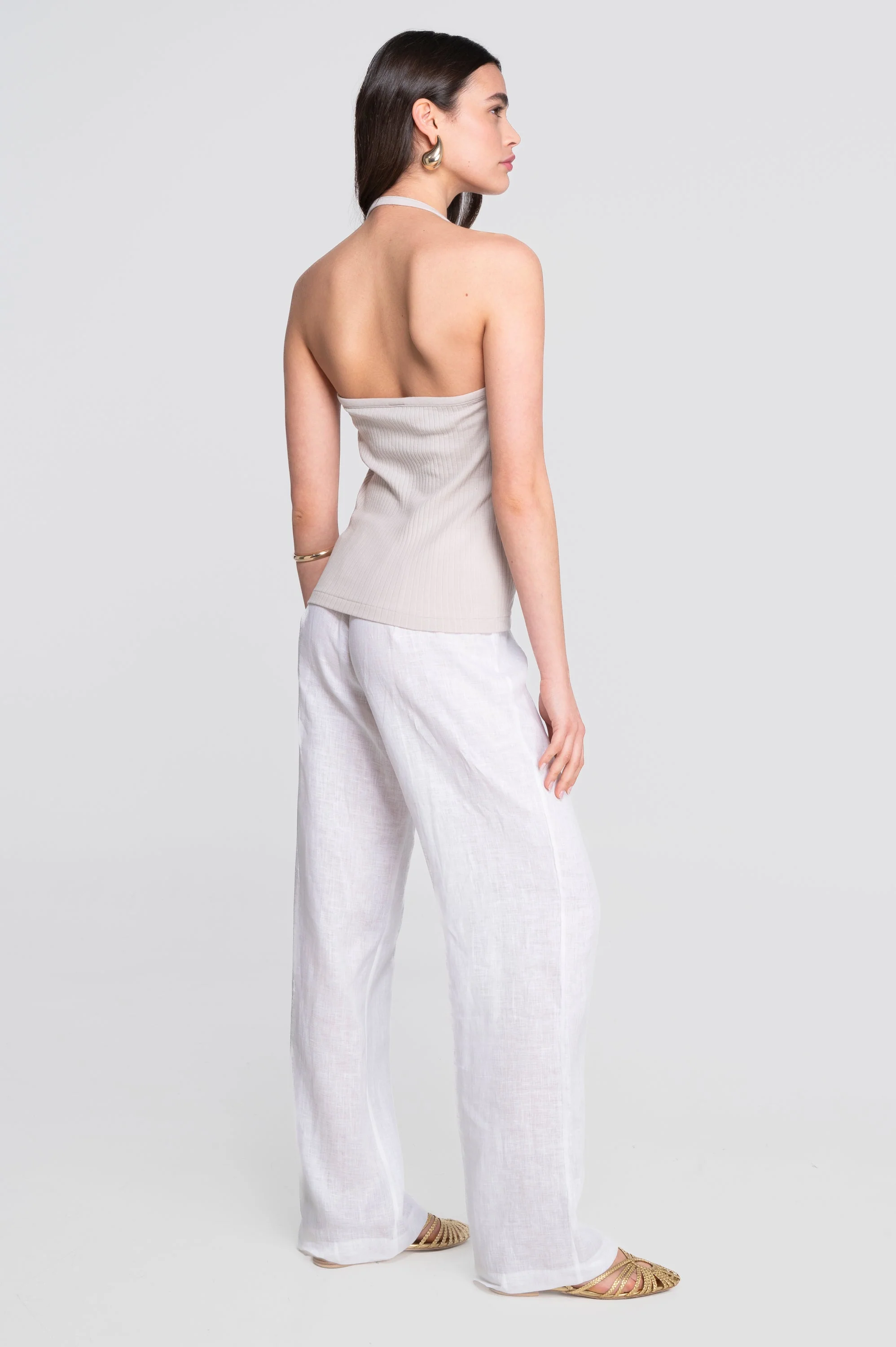 Cotton halter V neck top 7560 - Image 29