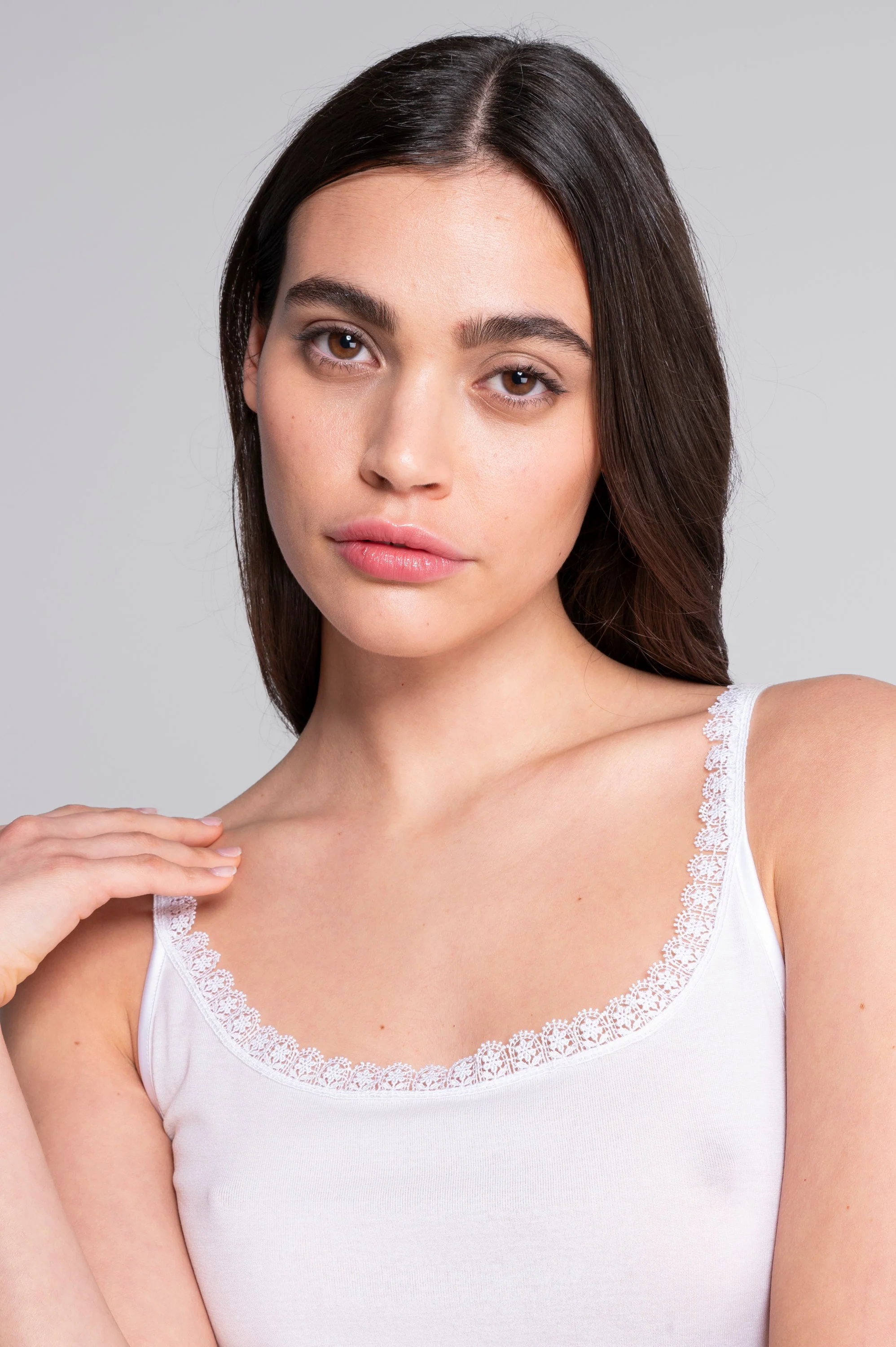Filoscozia camisole top with macramé trim 7584 - Image 3