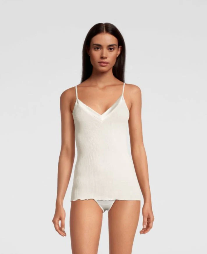 Elegance Satin Wool and Silk V neck camisole 4245 - Image 5