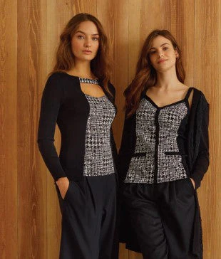 Sleeveless Jacquard fabric Wool&Silk 5630 - Image 3