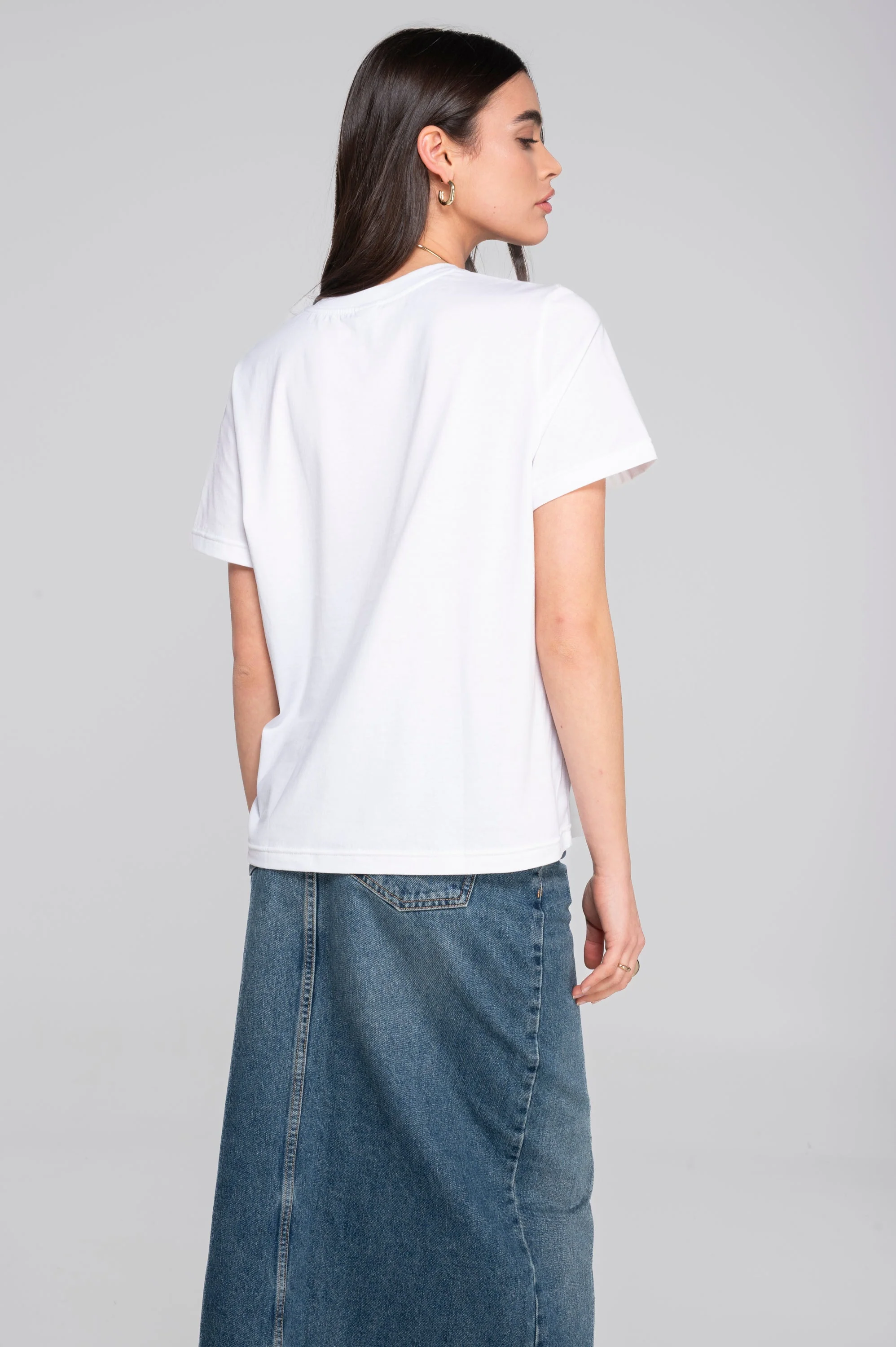 Round neck T-shirt in jersey cotton 409 - Image 2