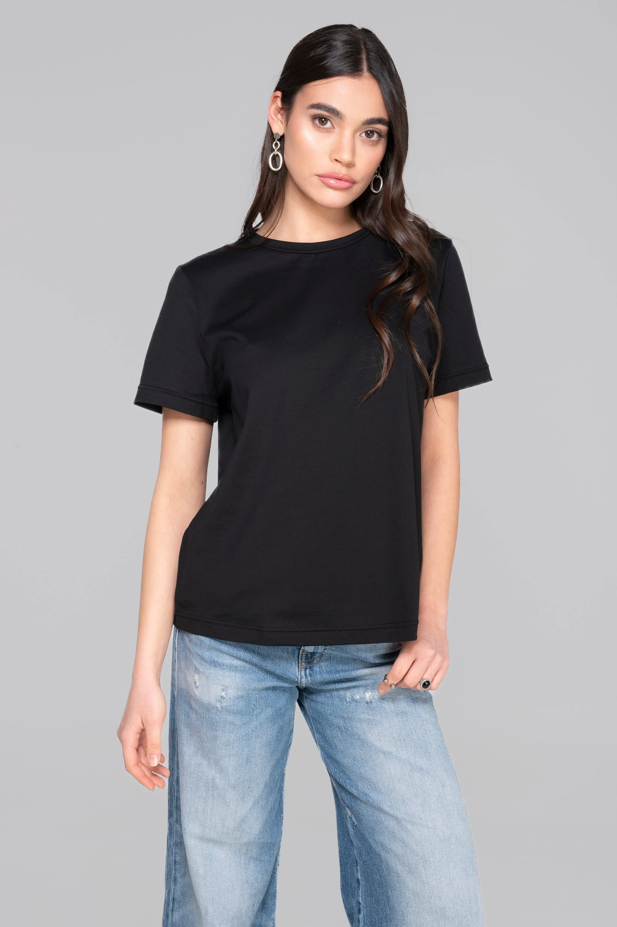 Round neck T-shirt in jersey cotton 409 - Image 6