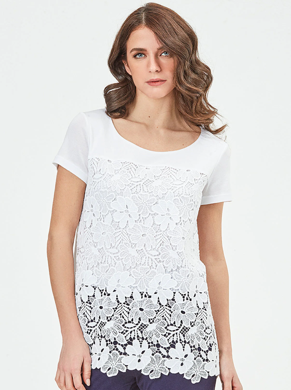T-shirt Allover Macramé Cotton 5758