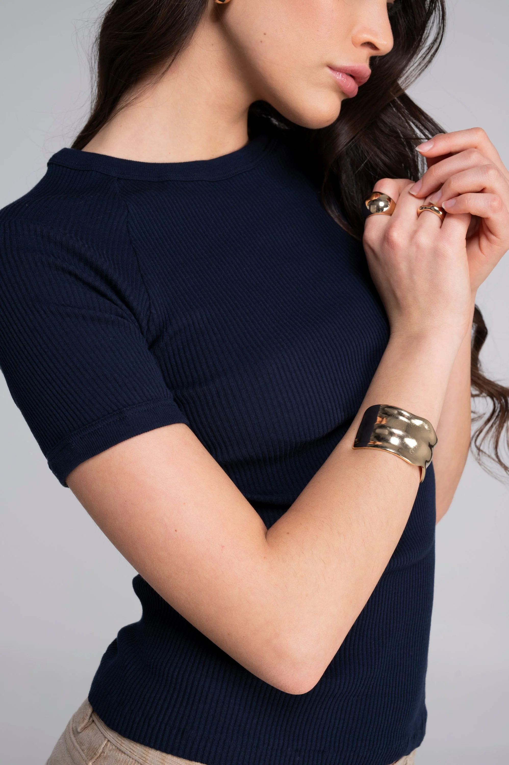 Cotton round neck T-shirt 7163 - Image 19