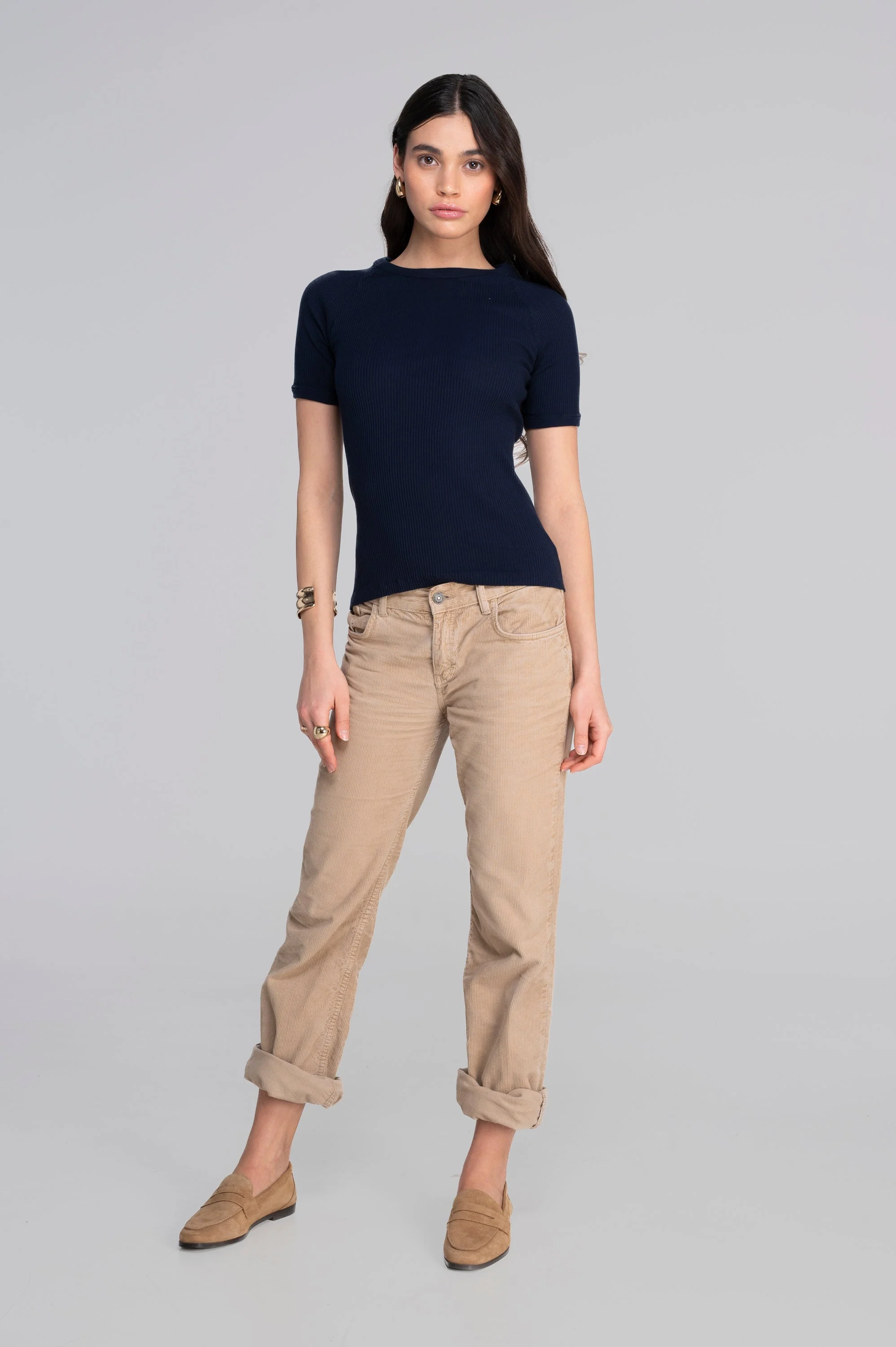 Cotton round neck T-shirt 7163 - Image 20